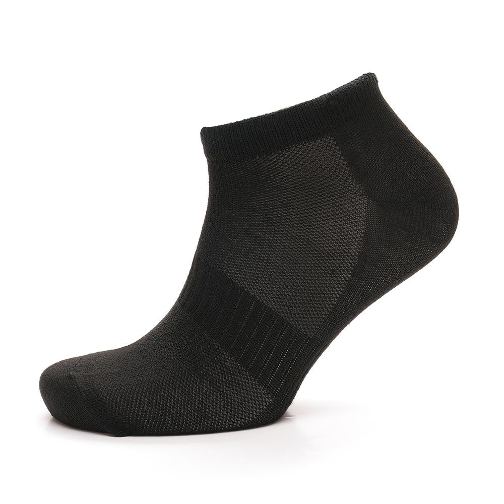 A2Z Mens 3 Pack Trainer Socks Black White Low Cut Sports with Arch Support Mesh