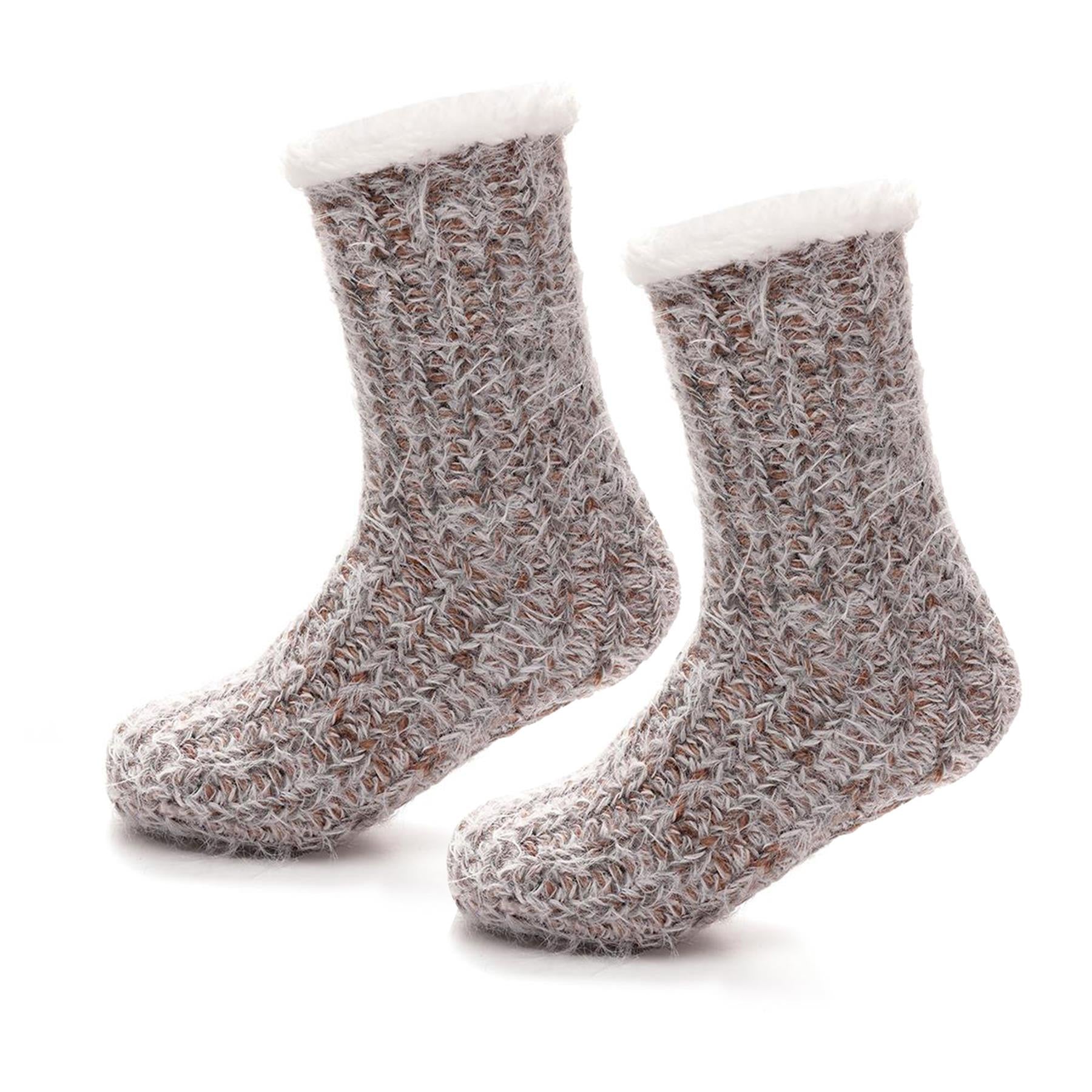 A2Z Ladies Space Dyed Yarn Lounge Socks Sherpa Lining Comfort Soft Fuzzy Socks