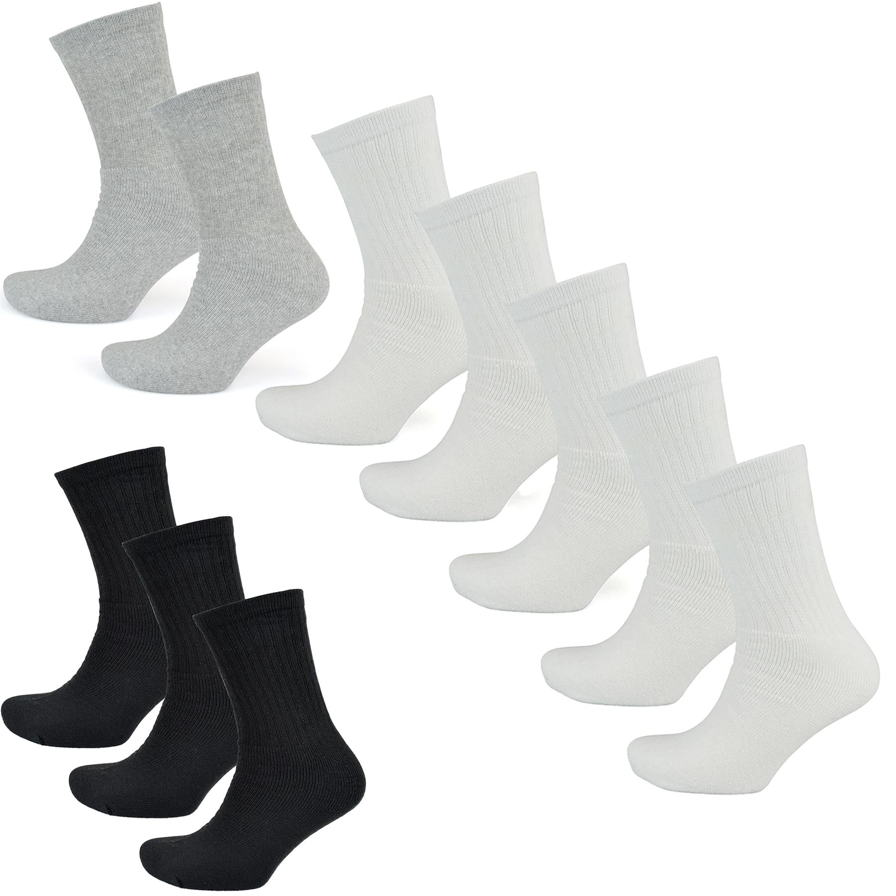 Mens Sports Crew Socks Pack Of 10 Cotton Comfortable Durable And Stylish Socks