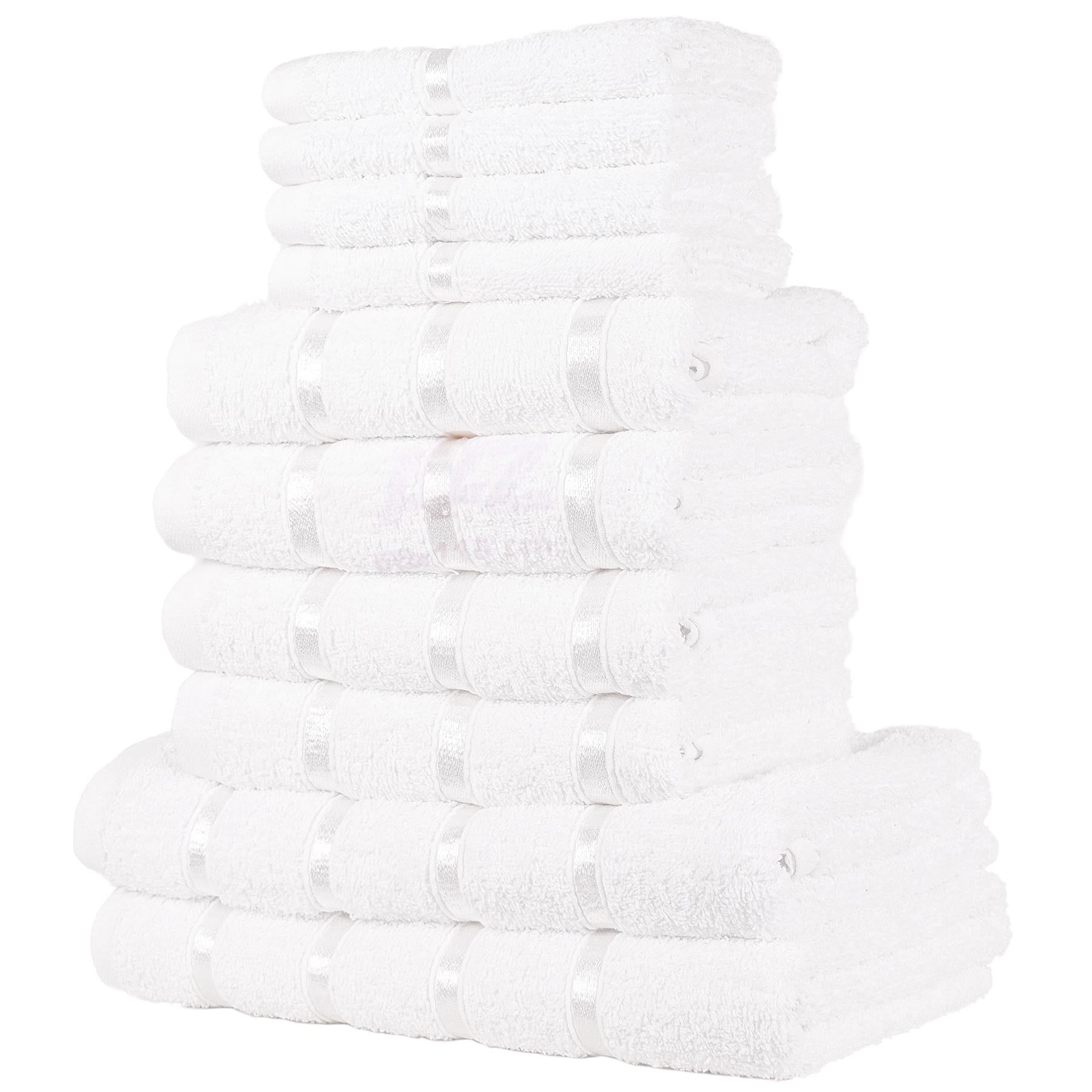 Luxurious 10 Piece Towel Bale Set 100% Cotton Super Soft Absorbent 500 GSM