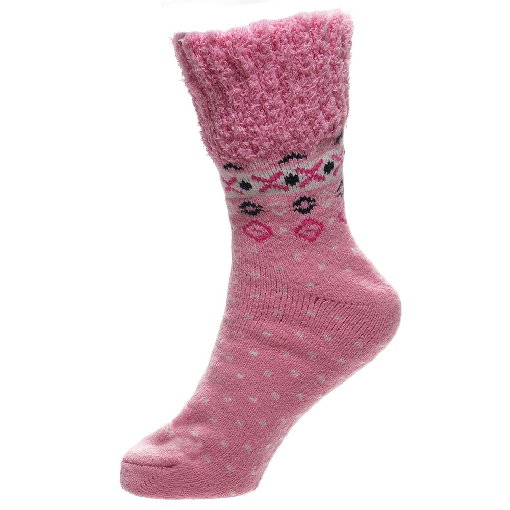A2Z Ladies Fairisle Thermal Cosy Bed Socks with Grips Extra Warm Winter Footwear