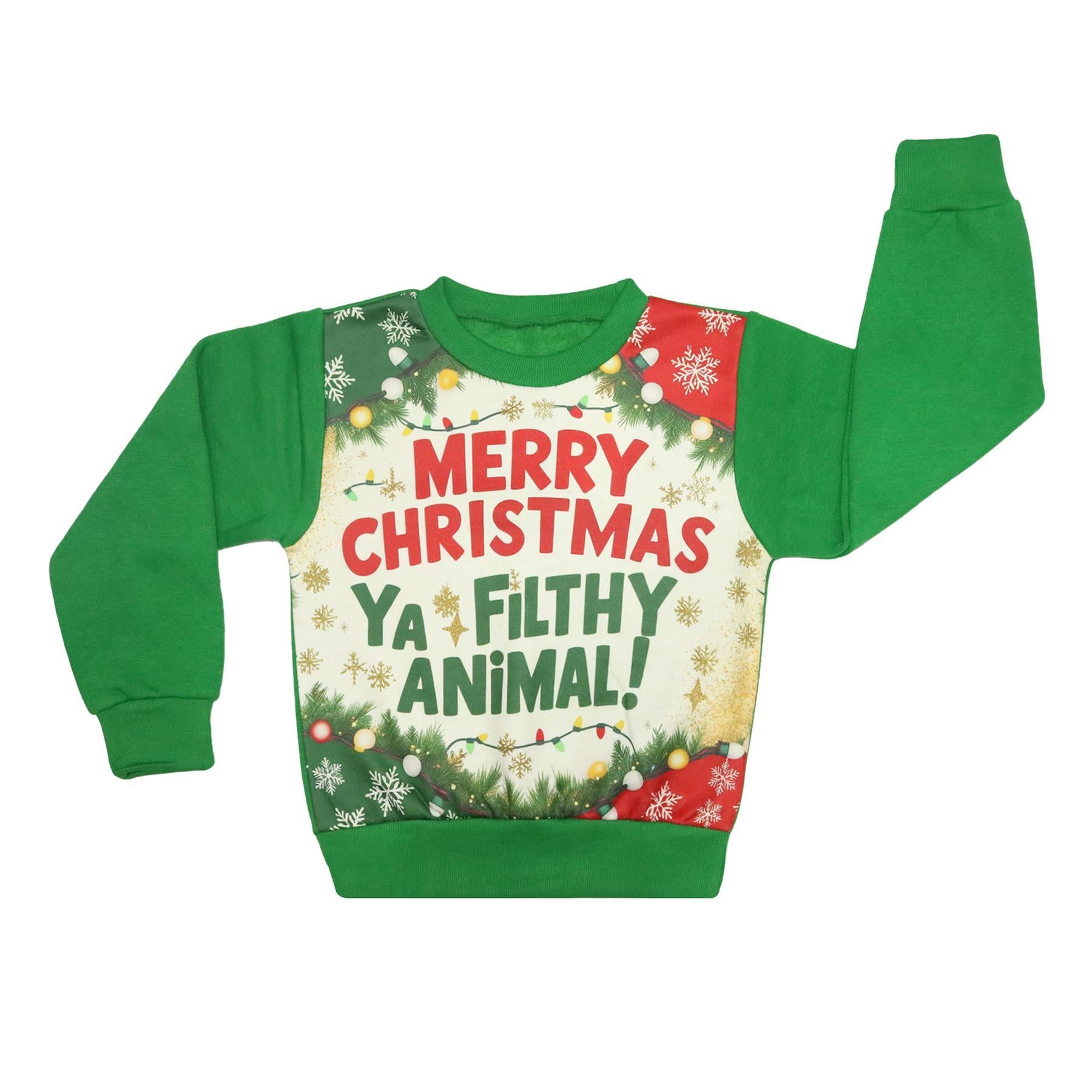 A2Z Mens Women Merry Christmas Ya Filthy Animal Jumper Hoodies Xmas Sweatshirts