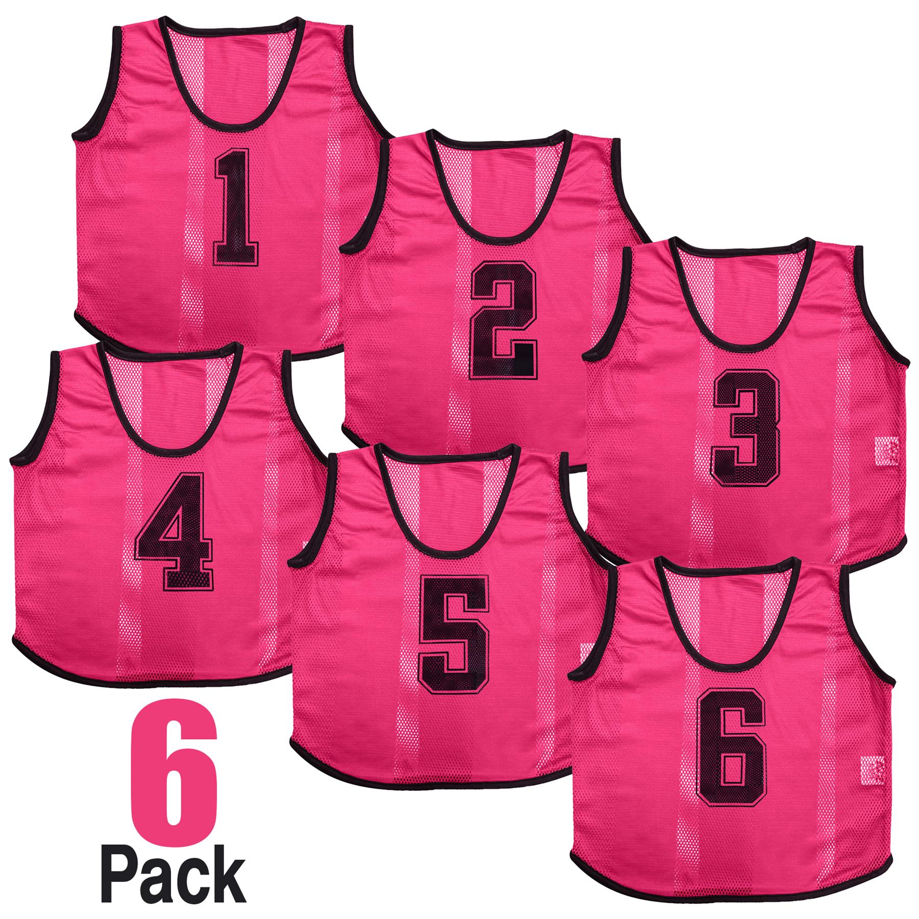 A2Z 6 Pack Sports Number Mesh Bib Comfortable During Football Rugby Sports Adult