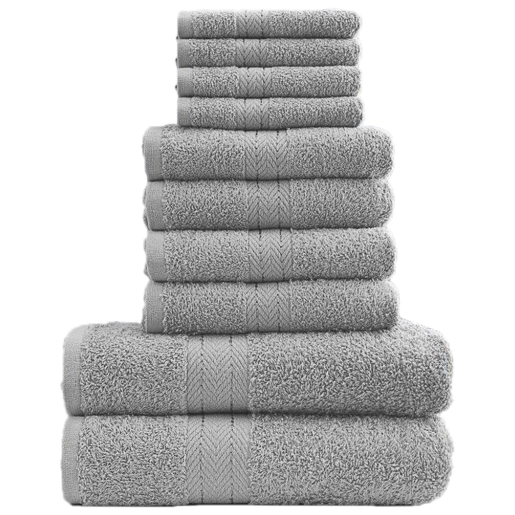 Luxurious 10 Piece Towel Bale Set 100% Cotton Super Soft Absorbent 500 GSM