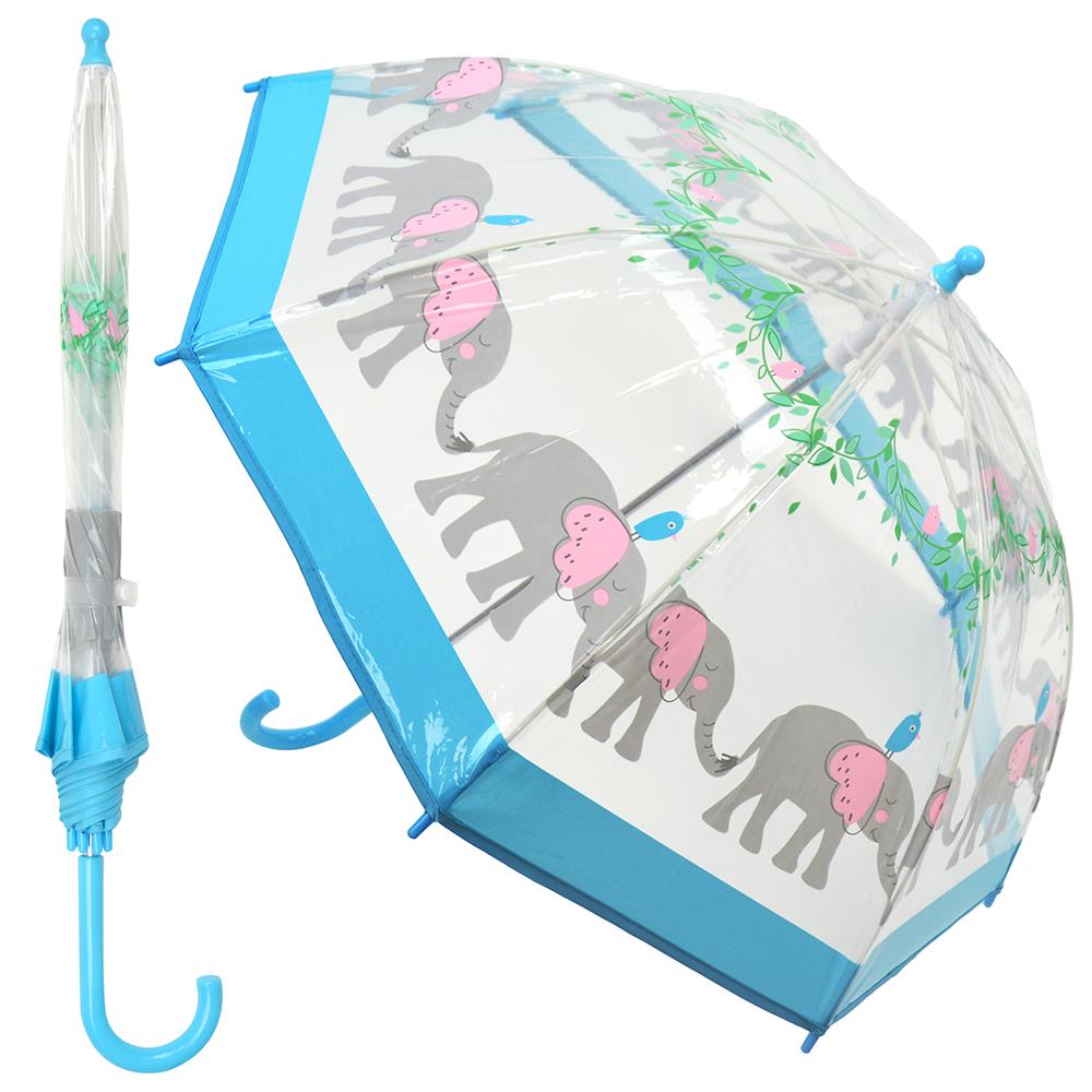 A2Z Kids POE Clear Dome Umbrella Wind and Rain Resistant Outdoor Travel Brolly
