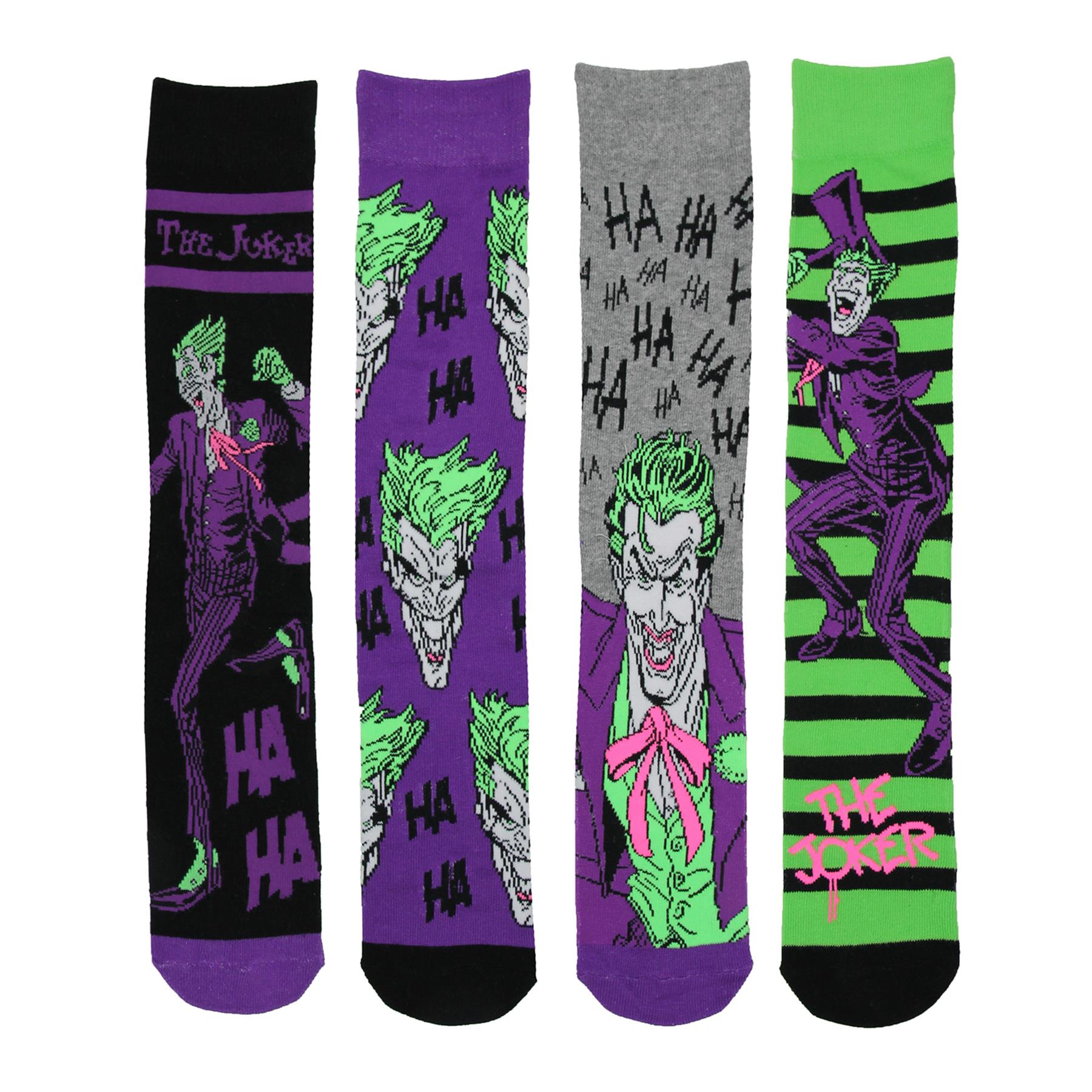 Mens Socks Pack Of 4 Joker Ankle Socks Officially Licensed Soft Footwear Sock