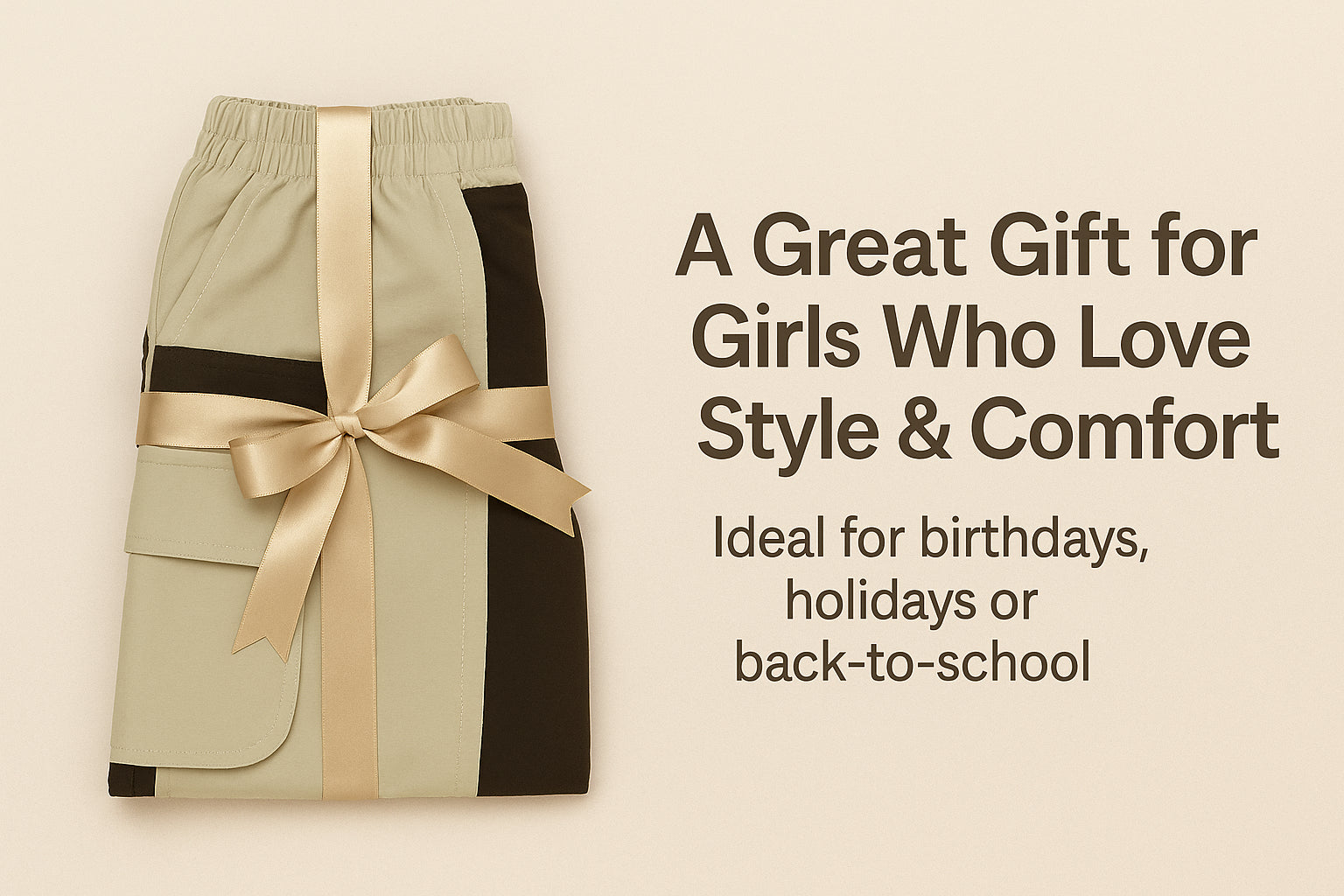 A2Z 4 Kids Girls Wide Leg Cargo Trousers Baggy Nylon Pants with Contrast Panels