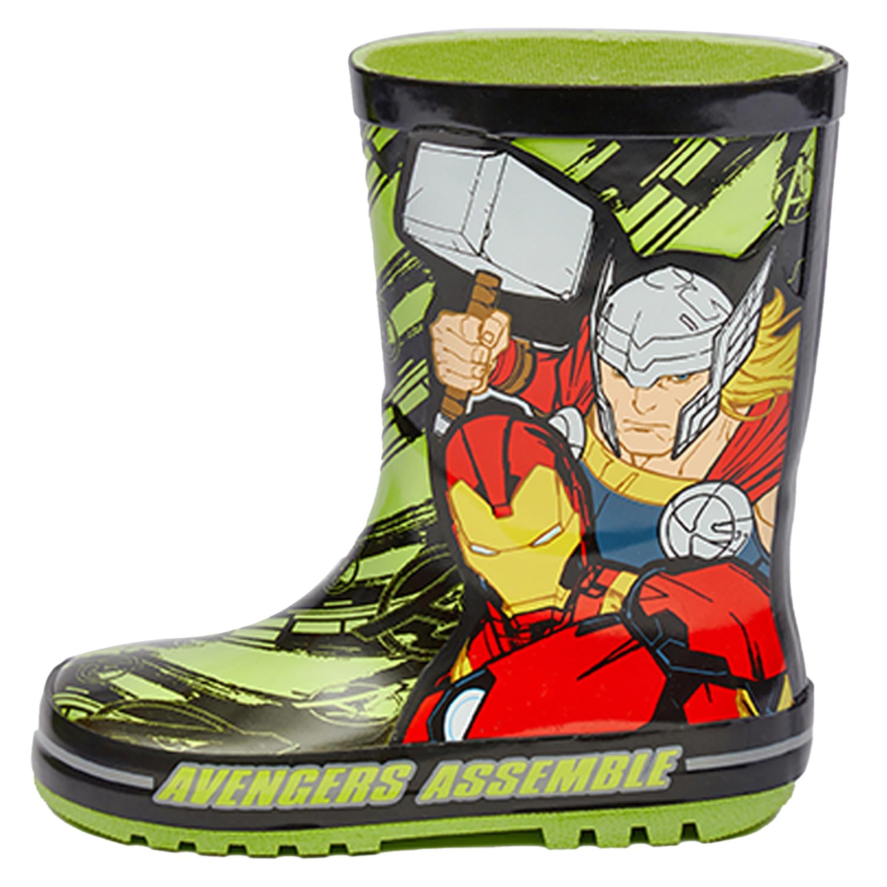 Kids Boys Wellies Avengers Rain Boot Anti-Skid Rubber Welly Officially Licensed