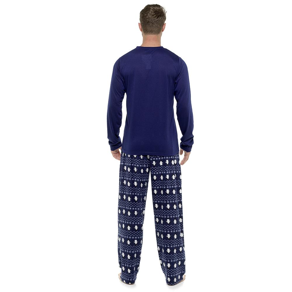 A2Z Mens Pyjama Jersey Top Fleece Bottoms Pyjama Sets 2 Piece Nightwear Top Set