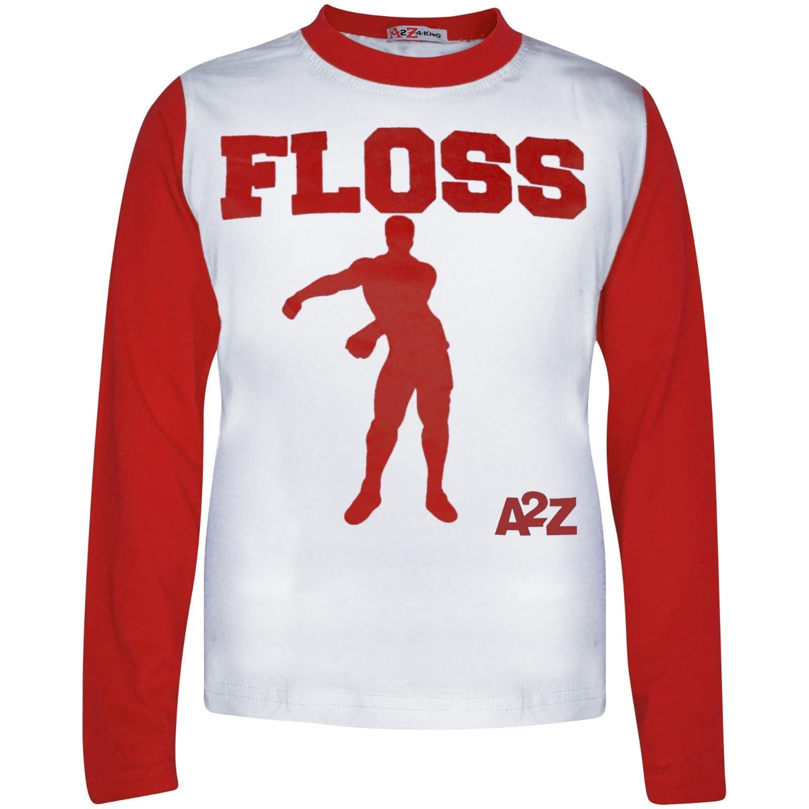 Kids Boys Girls Pyjamas Red Trendy Floss A2Z Print Xmas