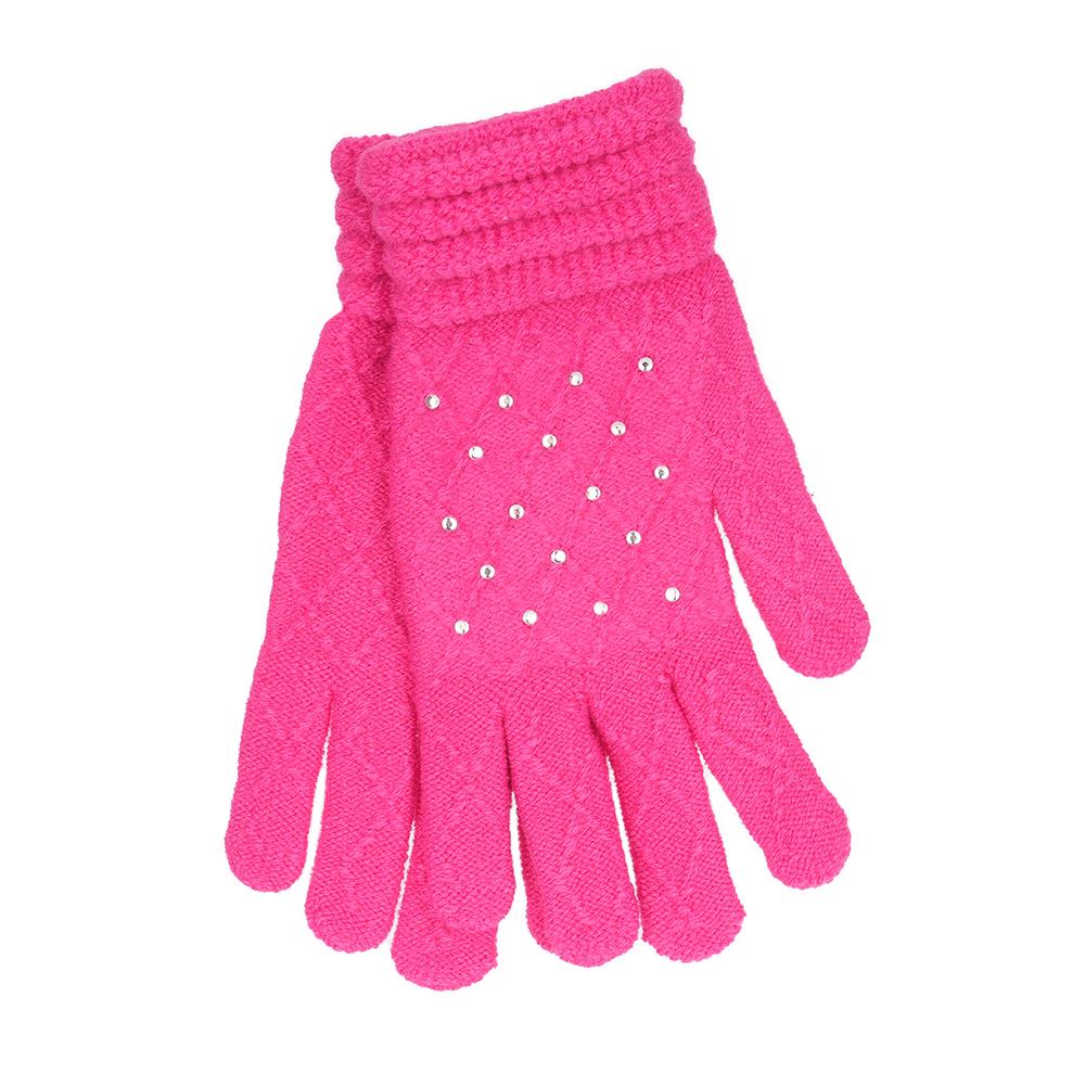 Ladies Gloves 3 Pack Diamante Magic Warm Knitted Thermal Gloves One Size Mittens