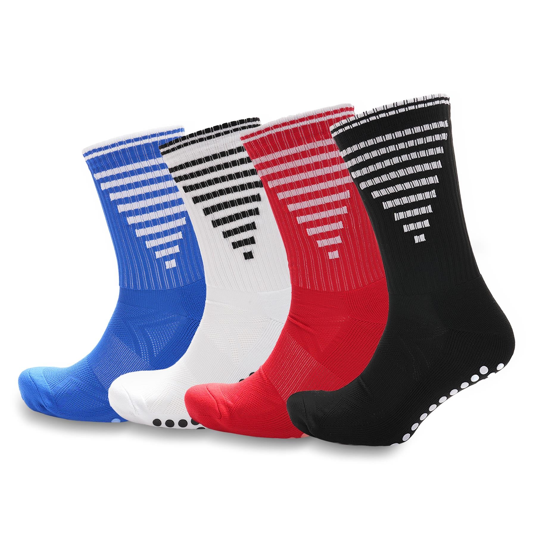 A2Z 3 Pack Mens Football Grip Socks Breathable Anti Slip Terry Sports Socks