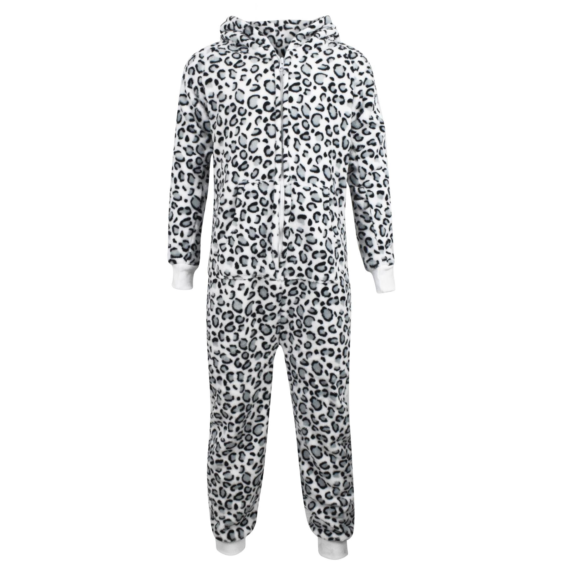 Kids Unisex A2Z Onesie One Piece Soft Fluffy Snow Leopard World Book Day Costume