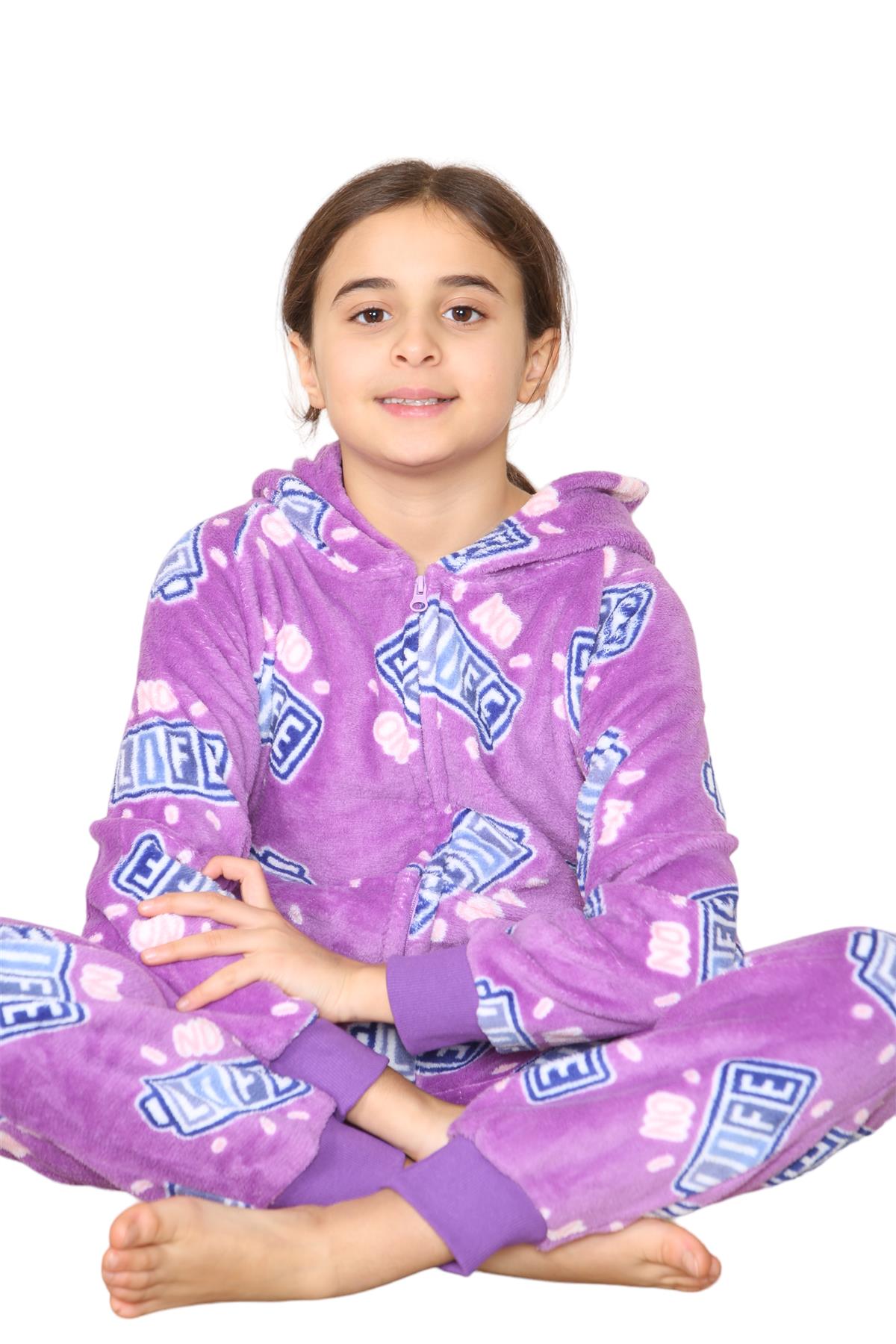 Kids Fleece A2Z Onesie One Piece Pyjamas No Life Print Sleepsuit For Boys Girls