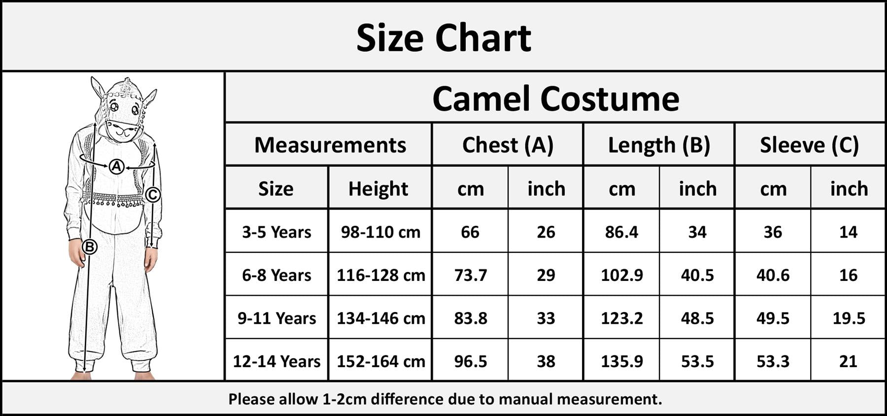 Kids Girl Boys Xmas Nativity Camel Costume School Play Camel Fancy Dress Costume