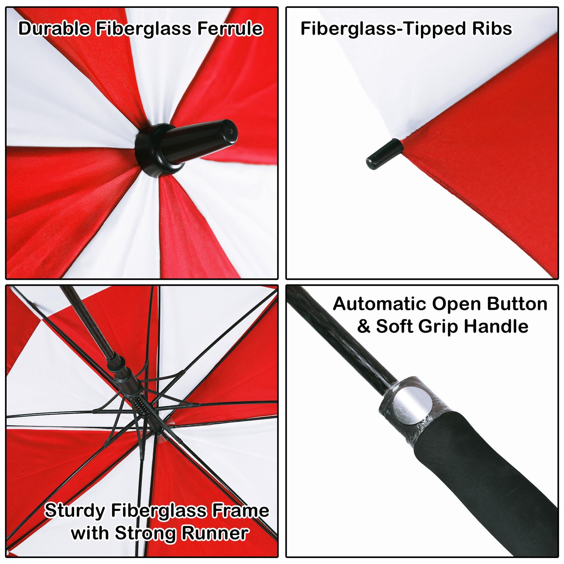 A2Z Golf Umbrella Auto Open Wind Rain Resitant 152cm Double Canopy Vented Brolly