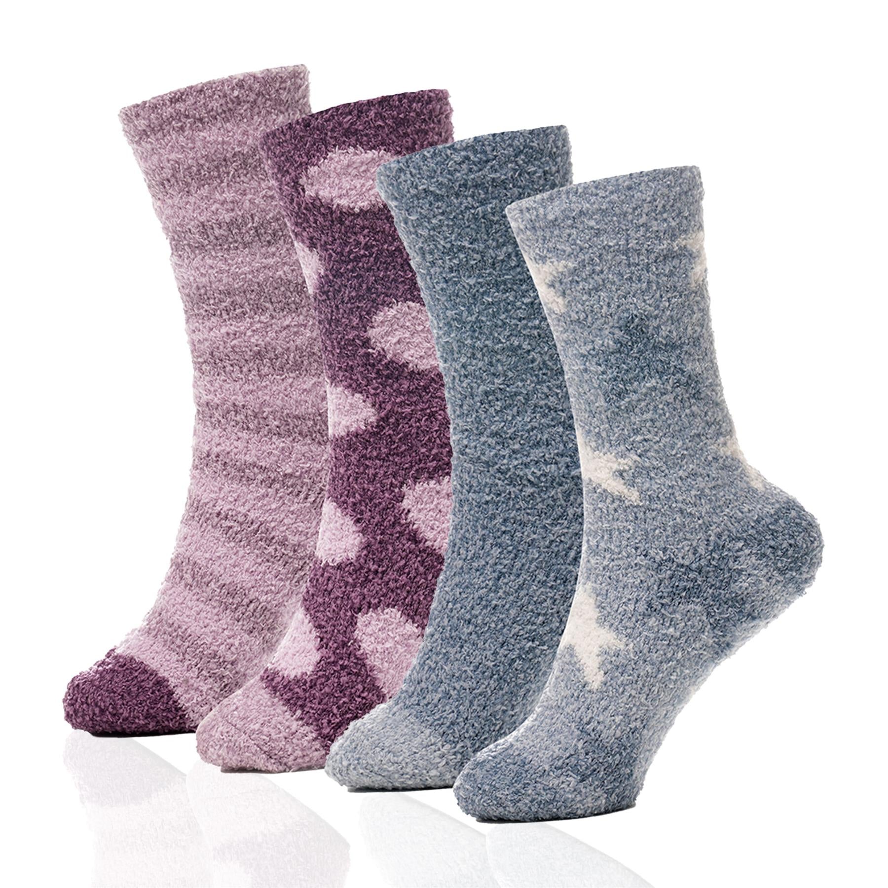 A2Z Ladies Socks 4 Pack Star Spotty Durable Comfortable Winter Warm Cosy Socks