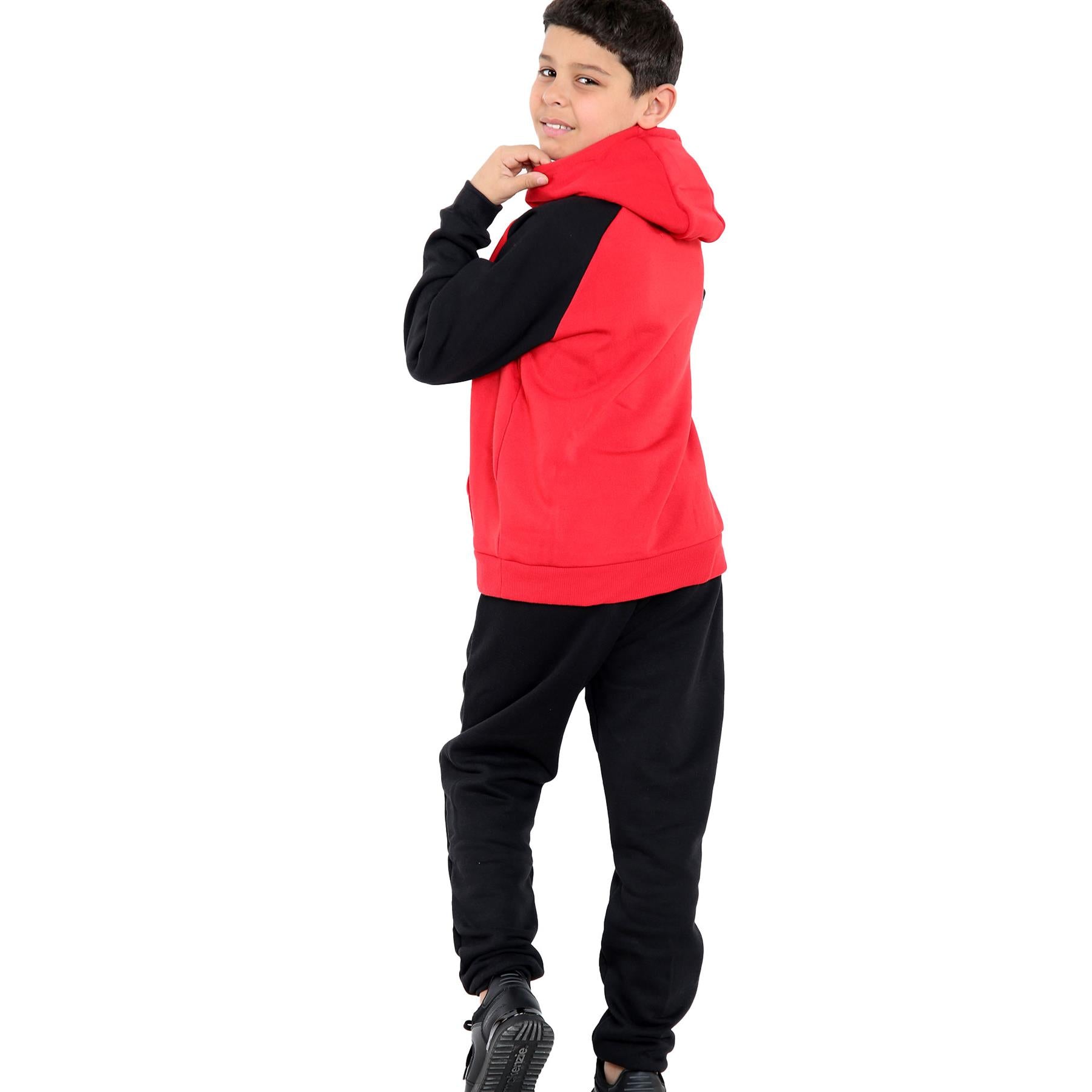Kids Boys All Star Print Hooded Pullover Hoodie & Bottom Jogging Suit