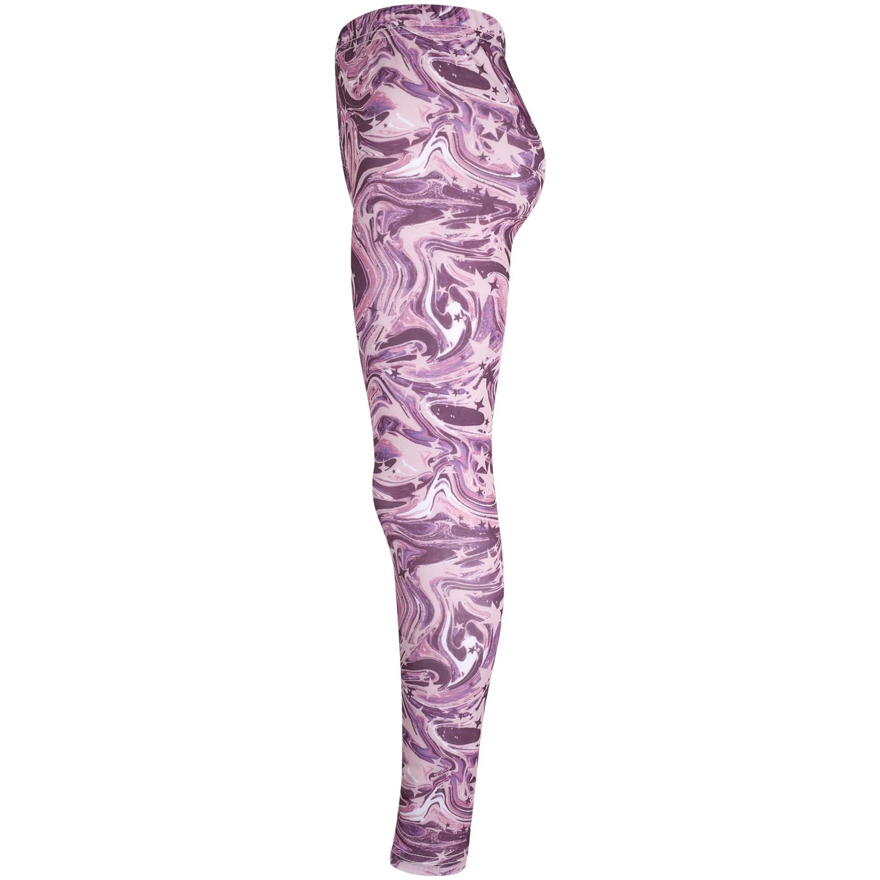 Kids Girls 3D Tie Dye Print Leggings