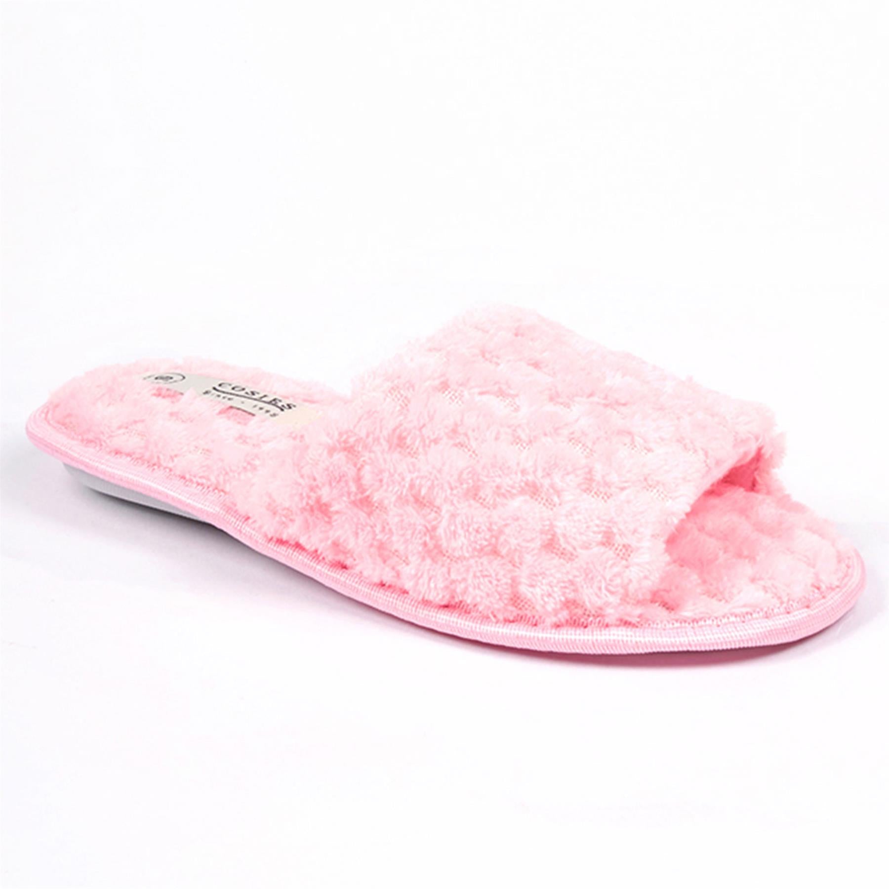 A2Z Women Bubble Sliders Fluffy Faux Fur Open Toe Warm Fuzzy Memory Foam Slipper