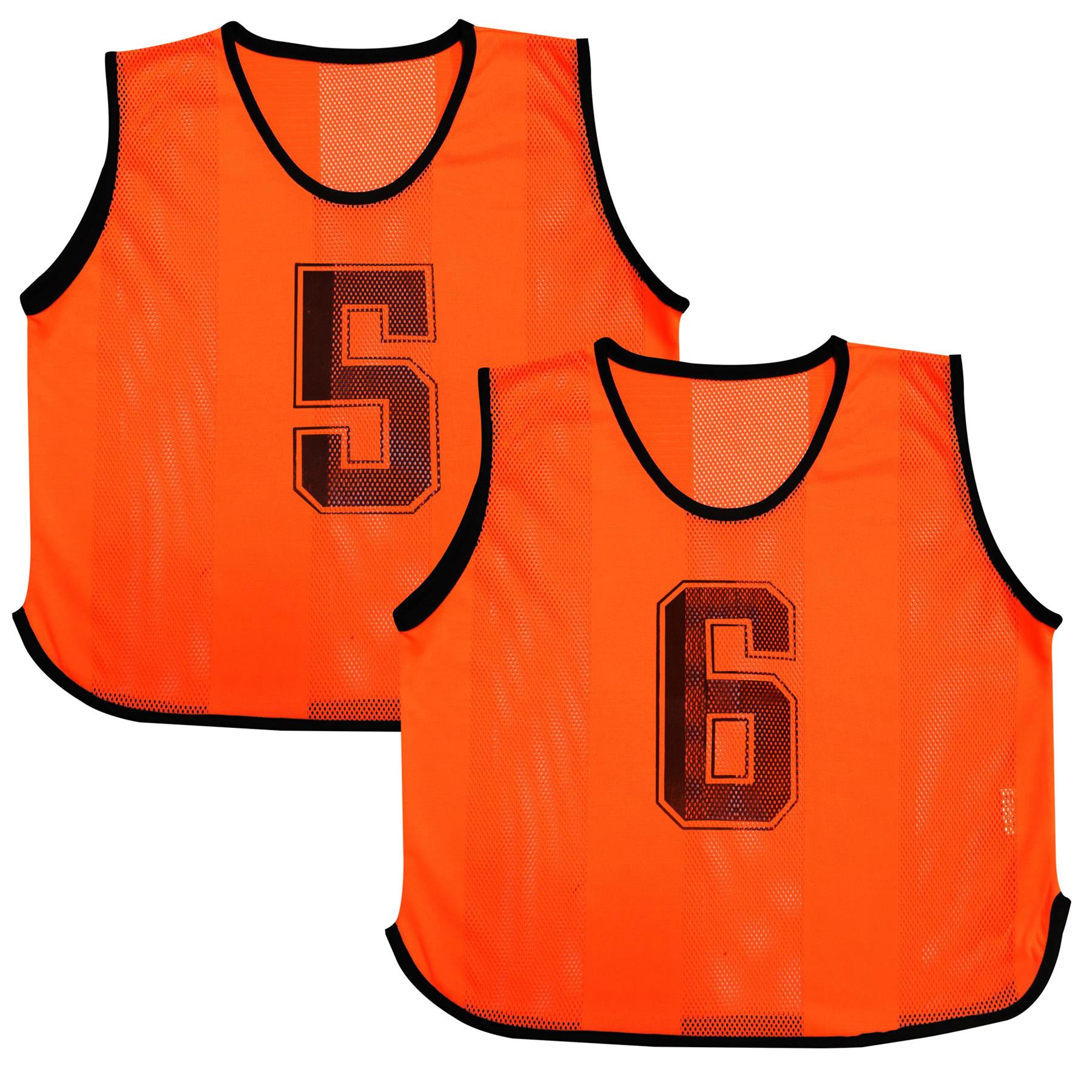 Kids 6 Pack Sports Number Mesh Bibs Comfortable During Football Rugby Sports