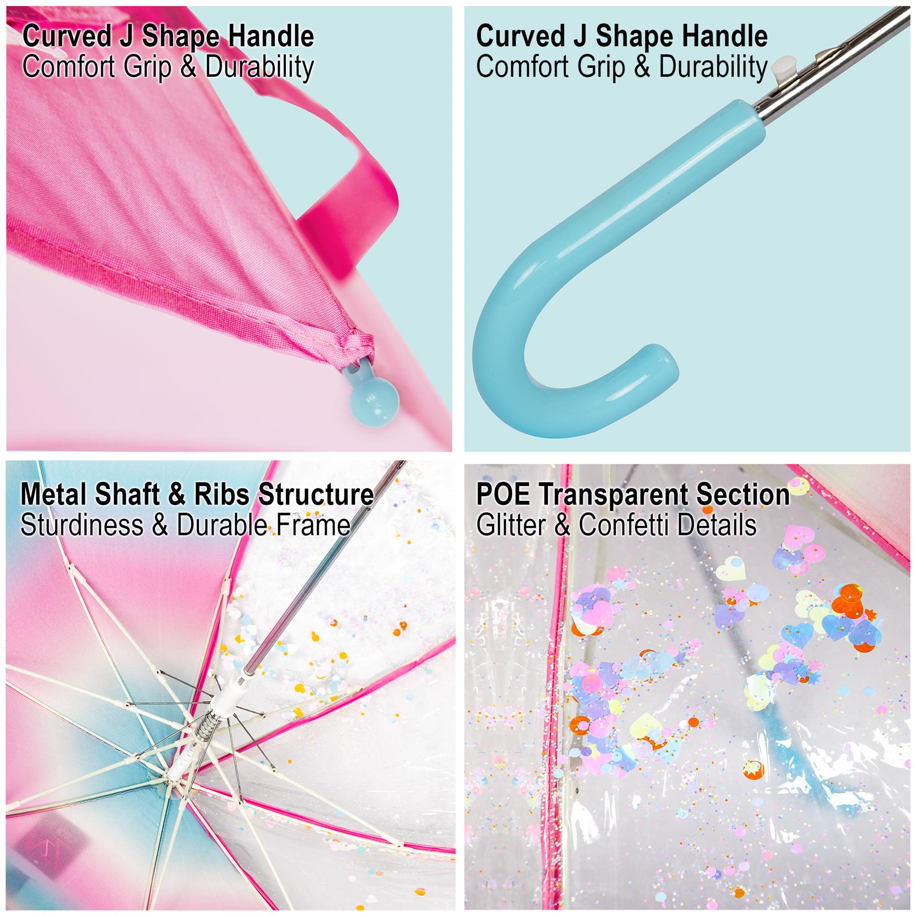 A2Z 4 Kids Stick Umbrella Rainbow Walking Umbrellas Wind Water Proof 110cm Brolly