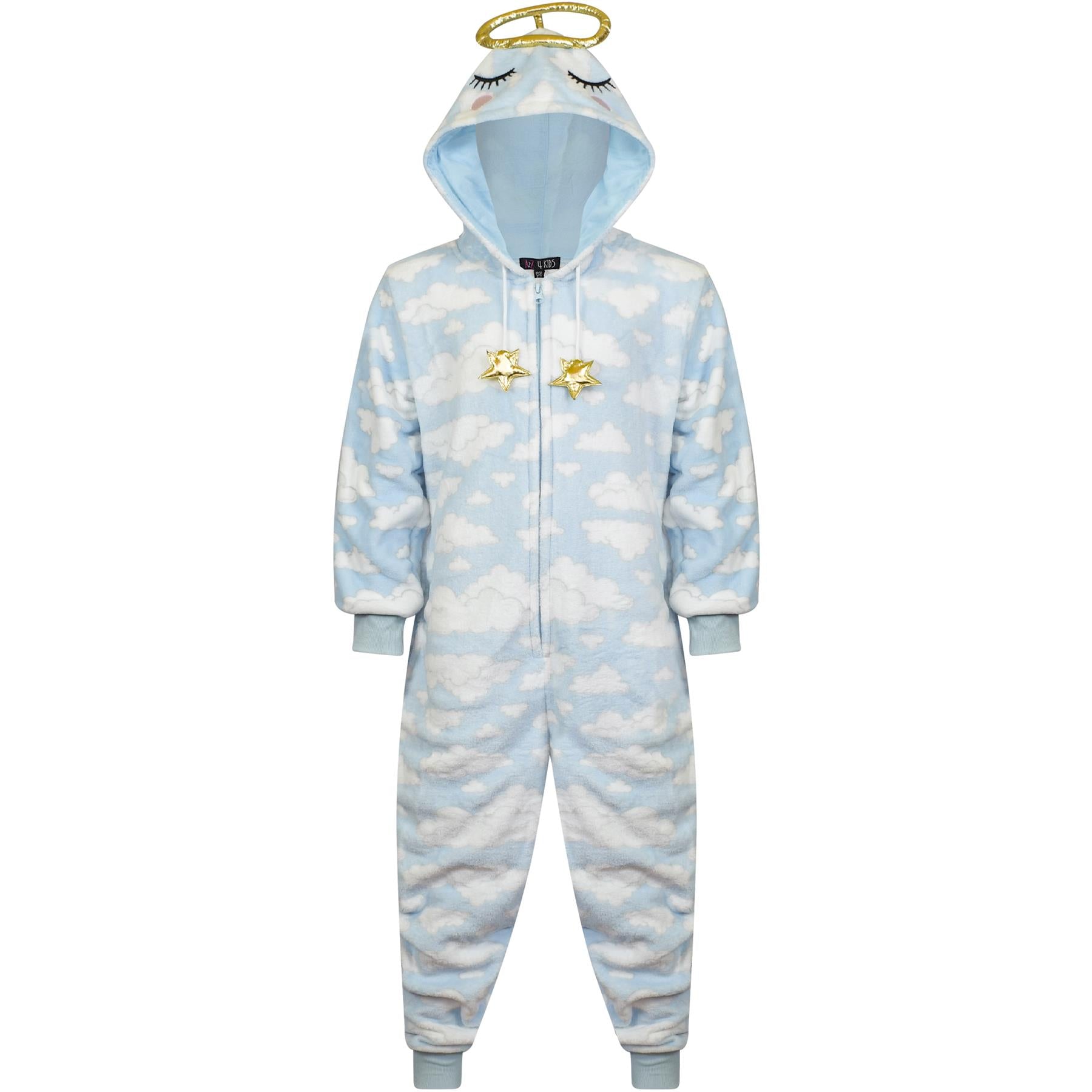 A2Z Girls Boys Angel Costume Xmas Nativity School Play Soft Plush Warm Jumpsuits