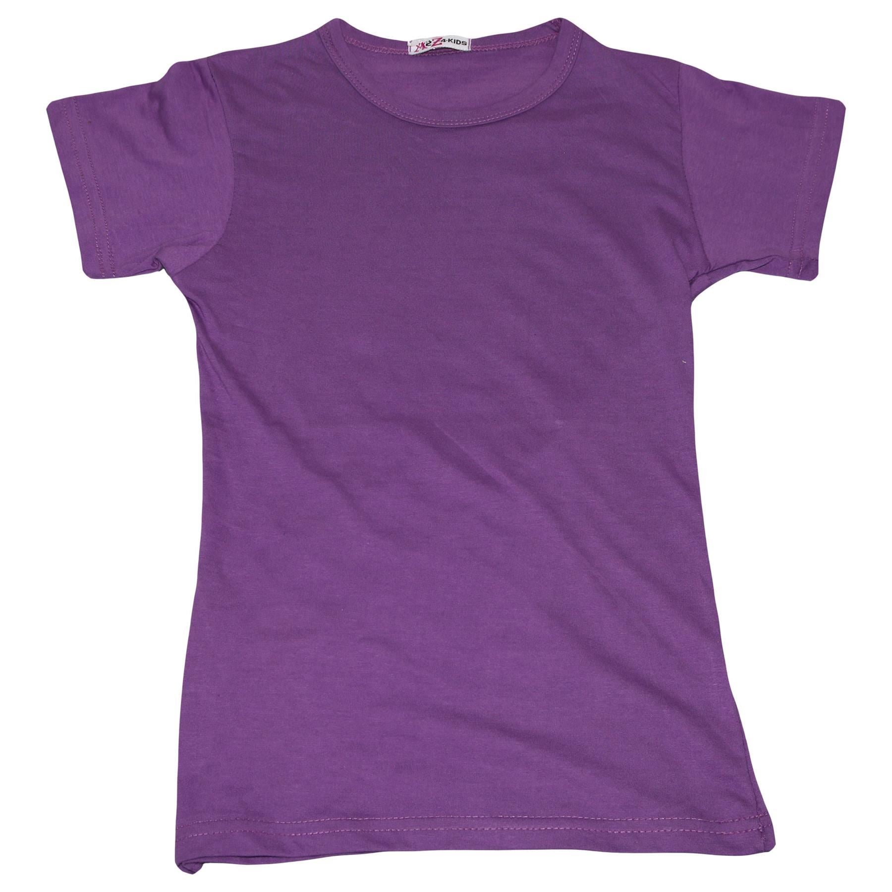 Girls 100% Cotton Plain School T Shirt