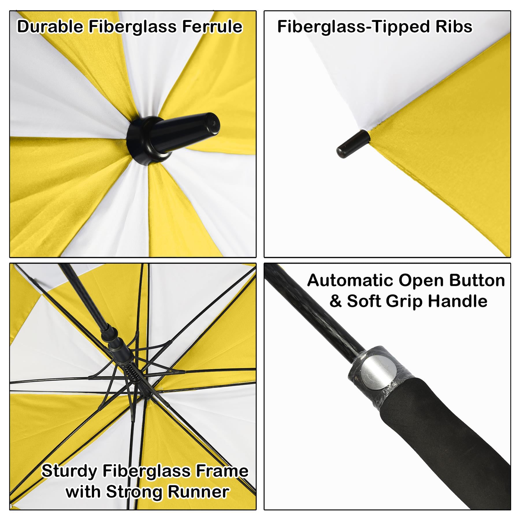 A2Z Golf Umbrella Auto Open Wind Rain Resitant 152cm Double Canopy Vented Brolly