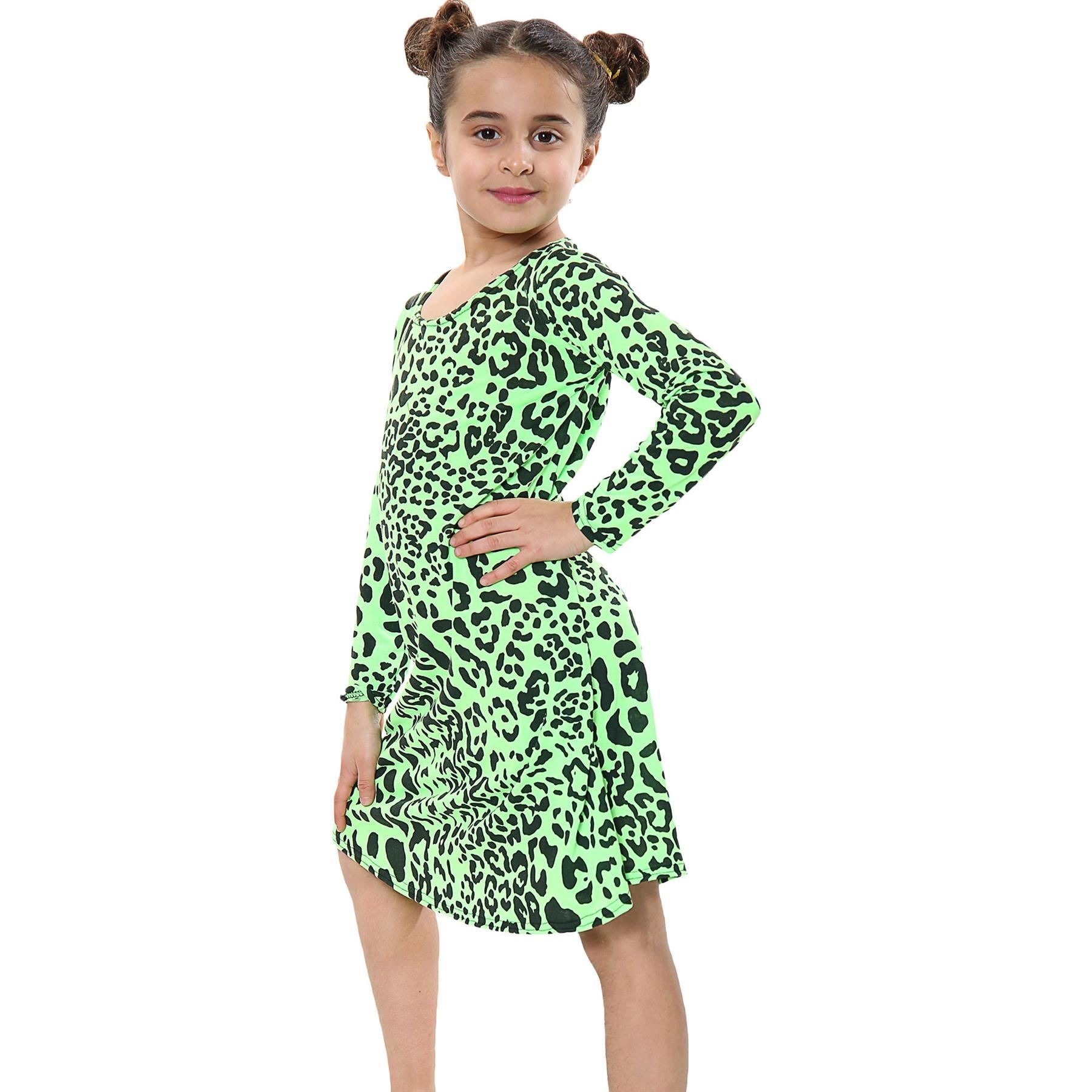 Kids Girls Swing Dresses Spicy Tartan Dog Tooth Print Fashion Dresses 3-13 Years