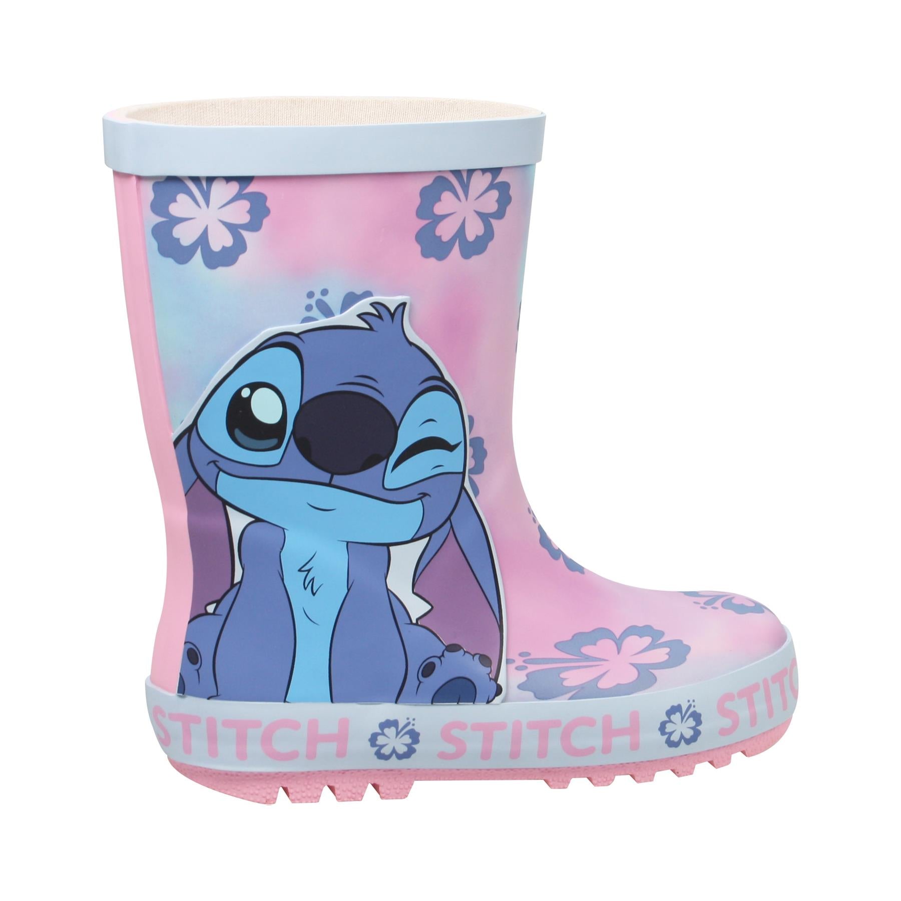 Disney Stitch Kids Wellies Childrens Rubber Wellington Boots Girls Snow Welly