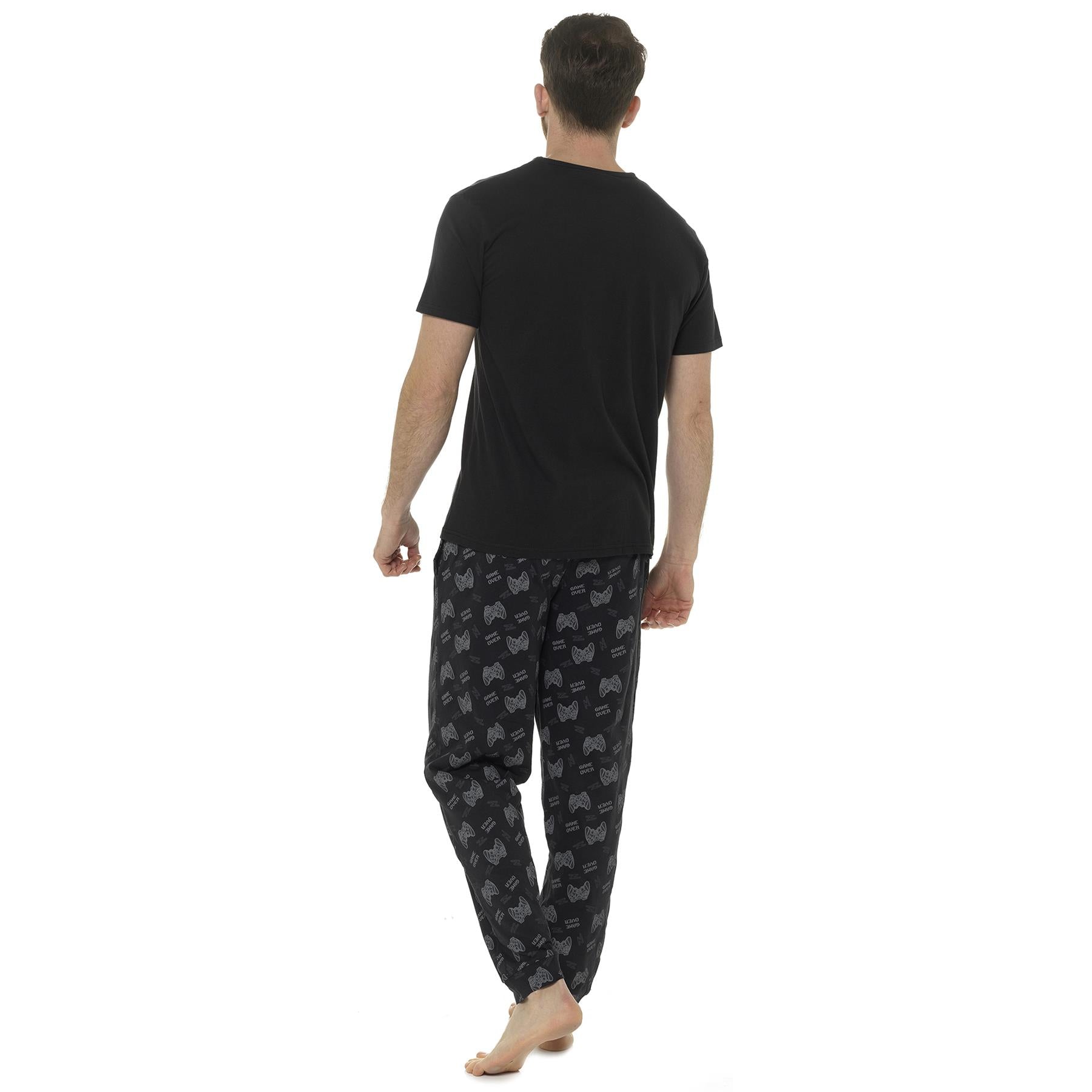 A2Z Mens Pyjama Soft Plain Top Jersey Gaming Bottom 2 Piece T Shirt Pyjamas Set