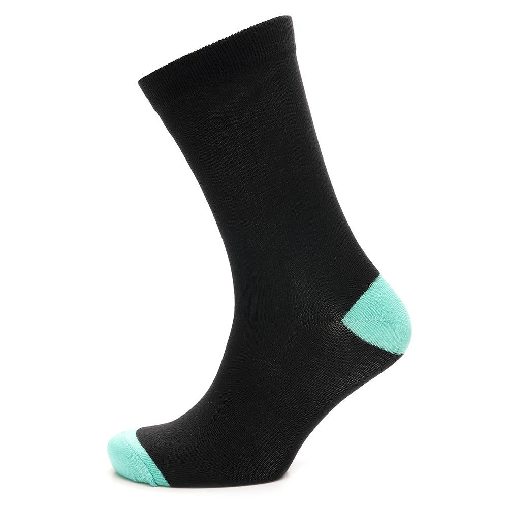 Ladies 3 Pack Black Heel & Toe Pattern Stripe Spot Novelty Drinks Cakes Design