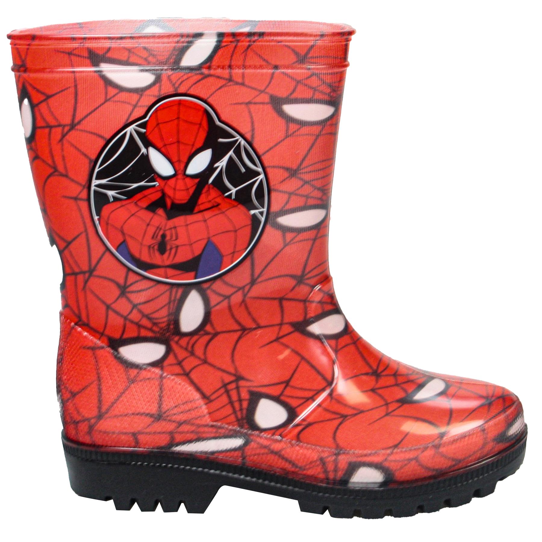 Kids Boys Spiderman Officially Licensed Rain Boot Anti-Skid Rubber Wellies Shoes