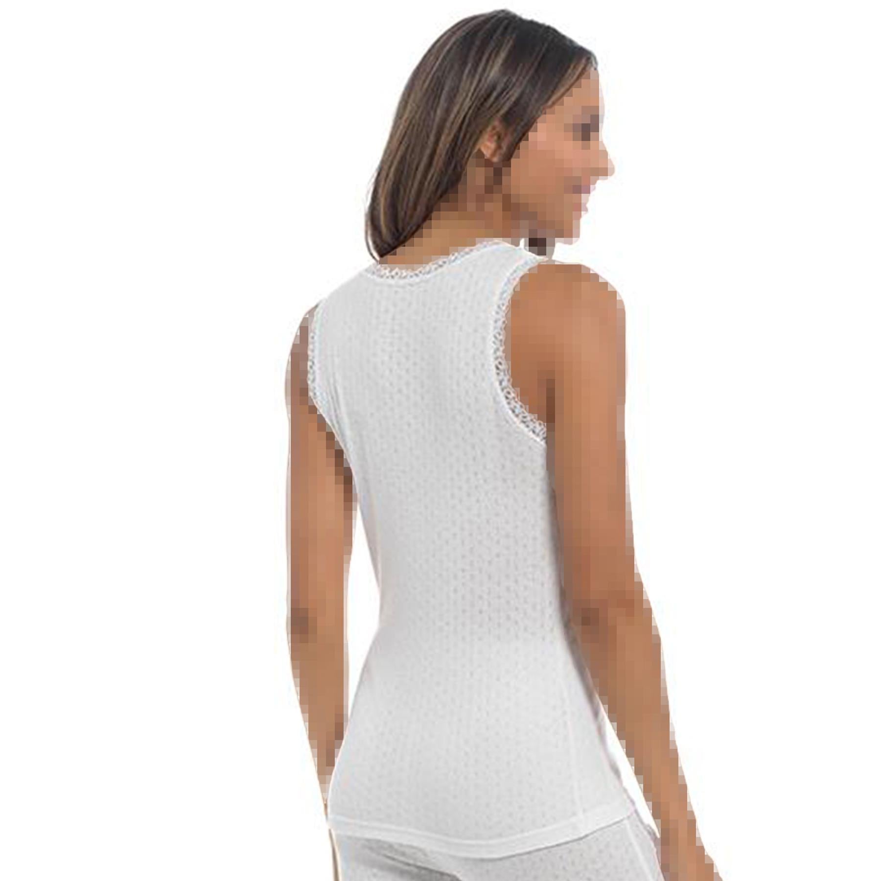 A2Z Ladies Pointelle Thermal Vests Sleeveless Vest Top 0.75 Tog Warmer T Shirt