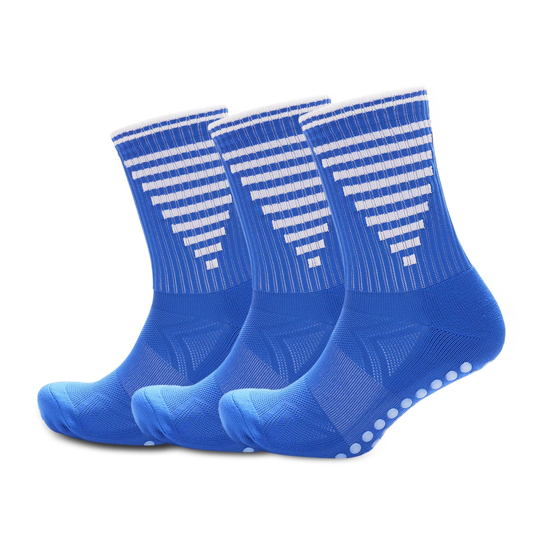 A2Z 3 Pack Mens Football Grip Socks Breathable Anti Slip Terry Sports Socks