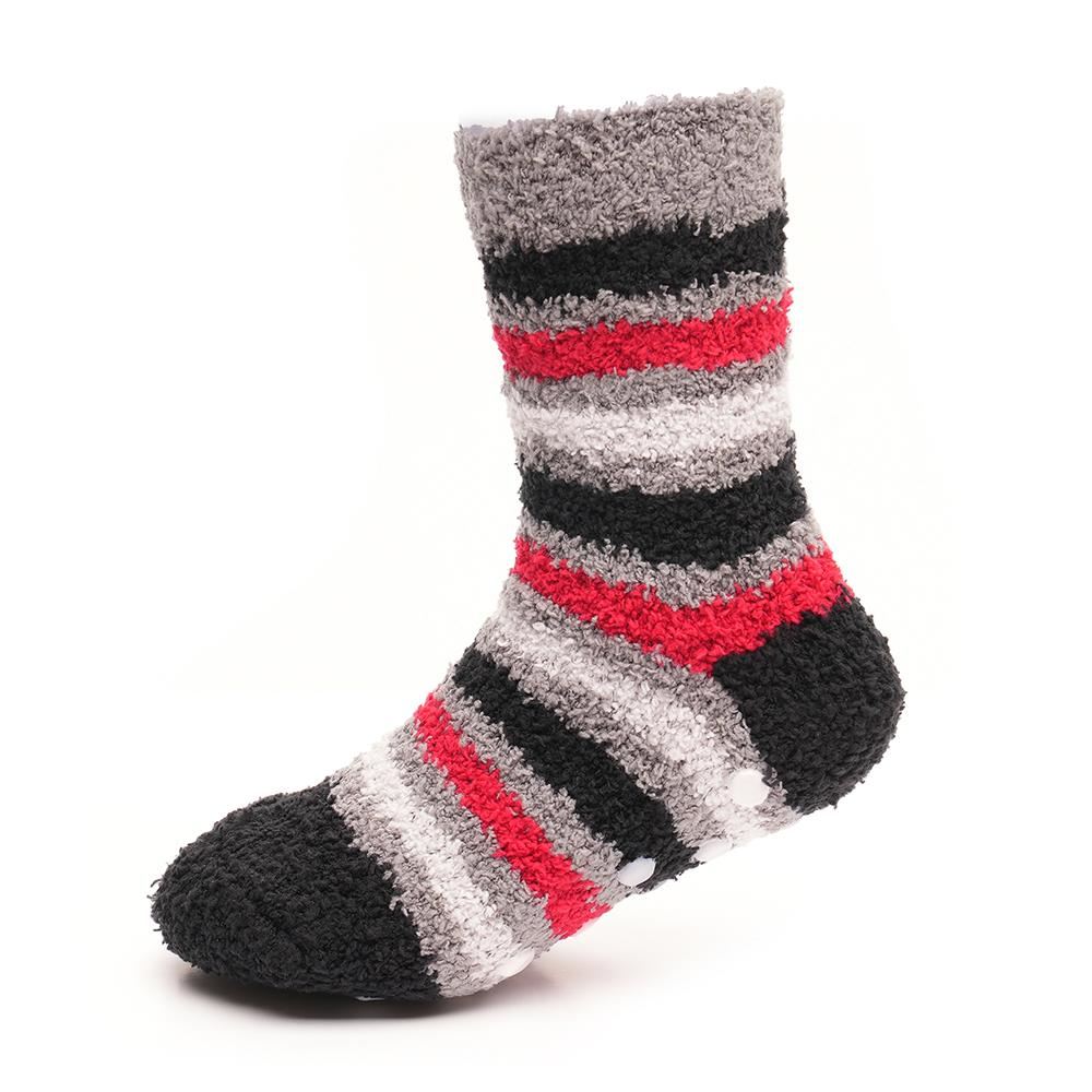 Kids Boys Cosy Thermal Socks Super Soft Fluffy Warm Non Skid Grippers Socks