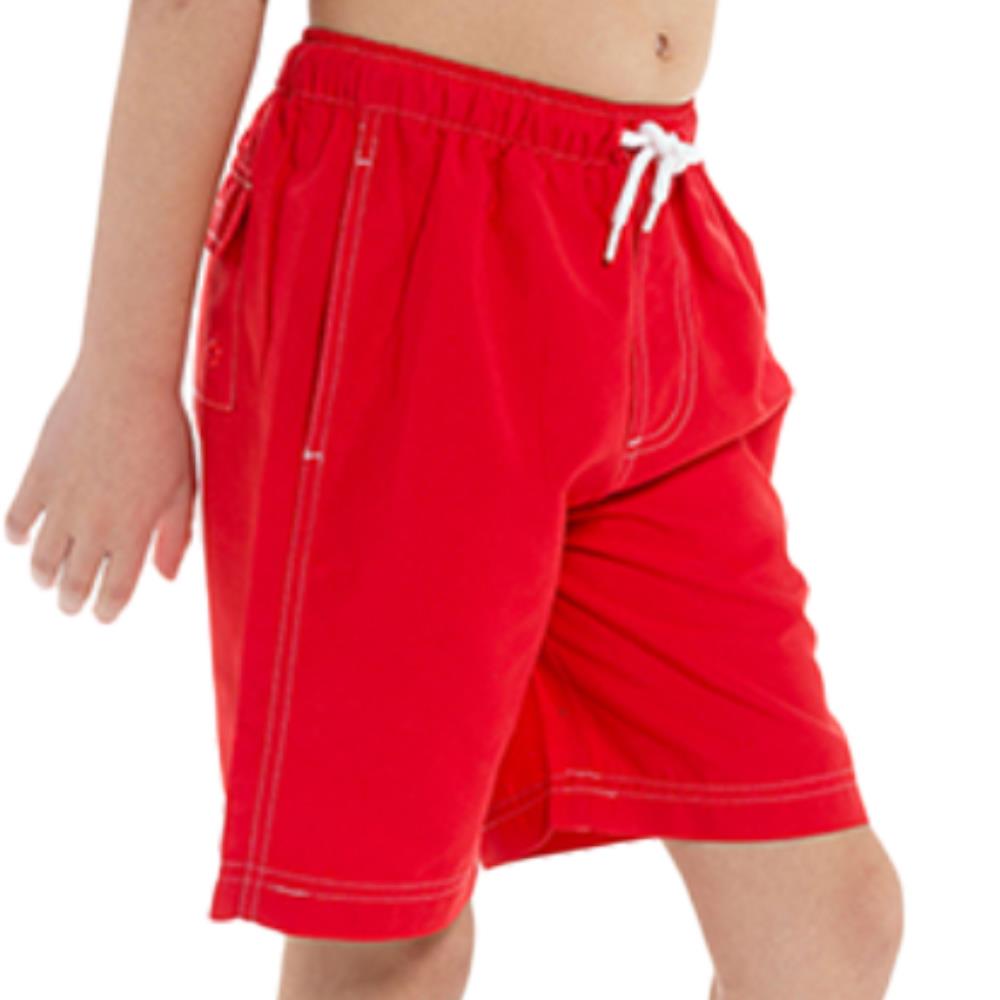 A2Z Kids Boys Beach Plain Swim Lightweight Contrast Thread Detail Boardshorts