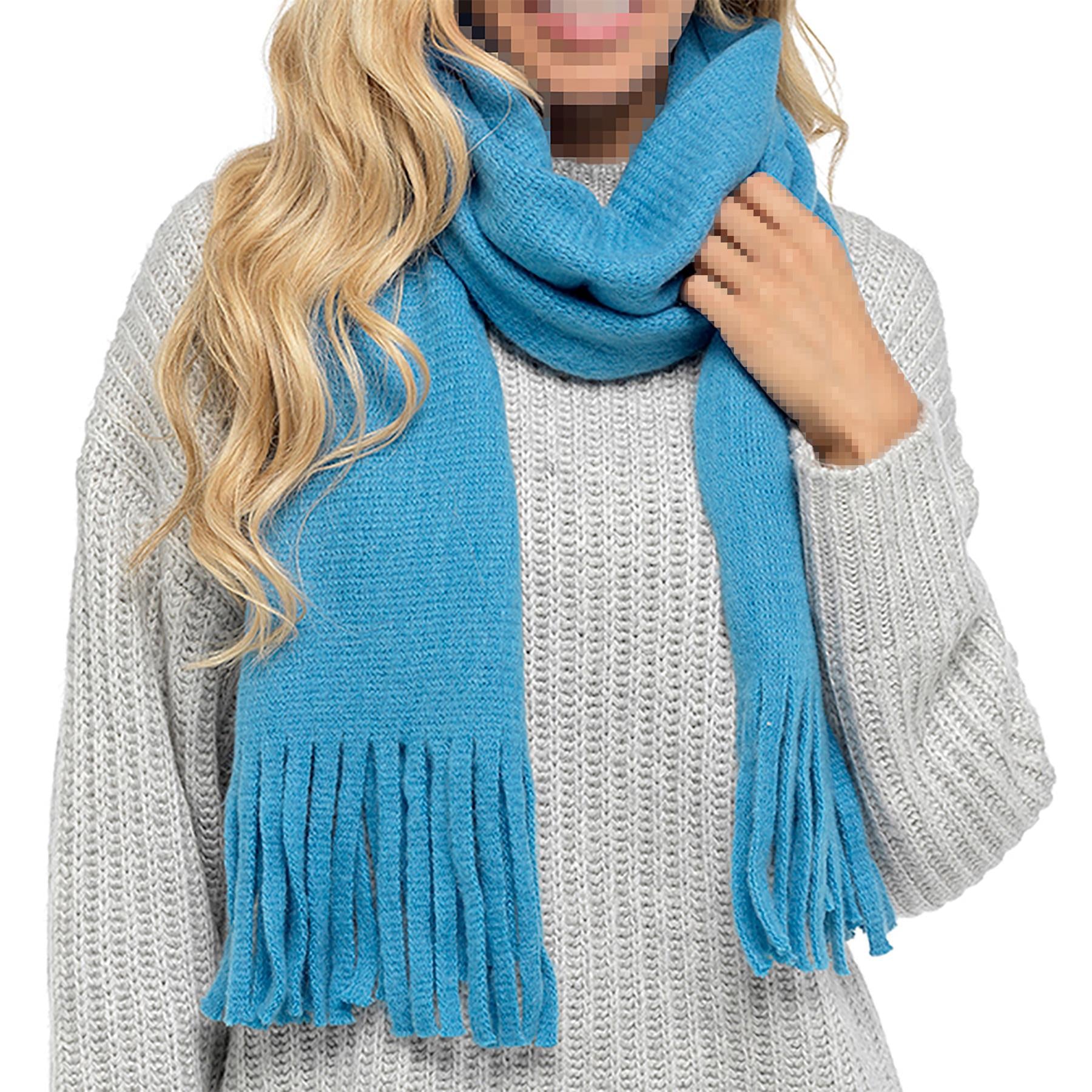 A2Z Ladies Plain Scarf Cashmere Muffler With Tassel Wrap For Cold Weather Scarve