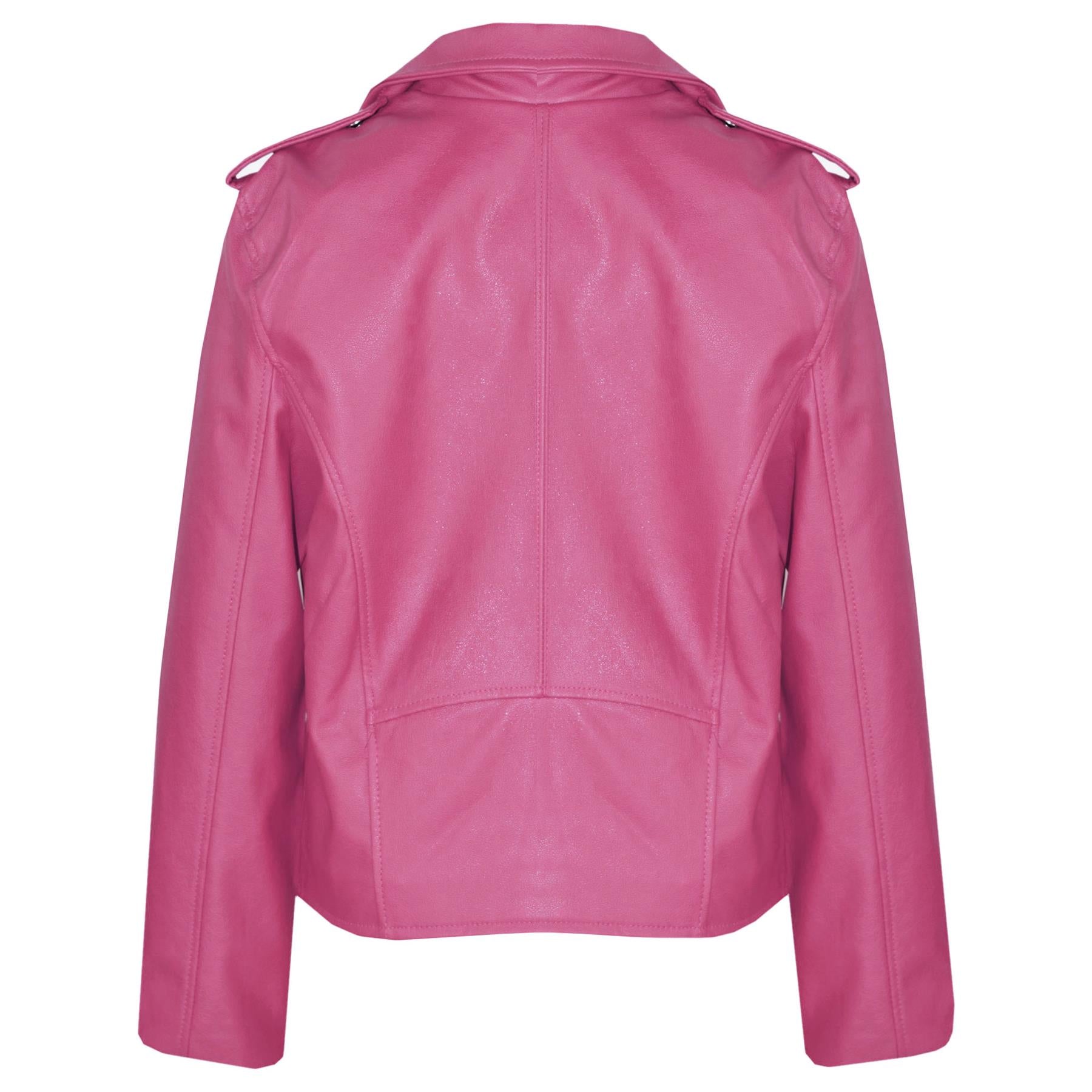 PU Leather Jacket Waterproof Girls Age 5-13 Years