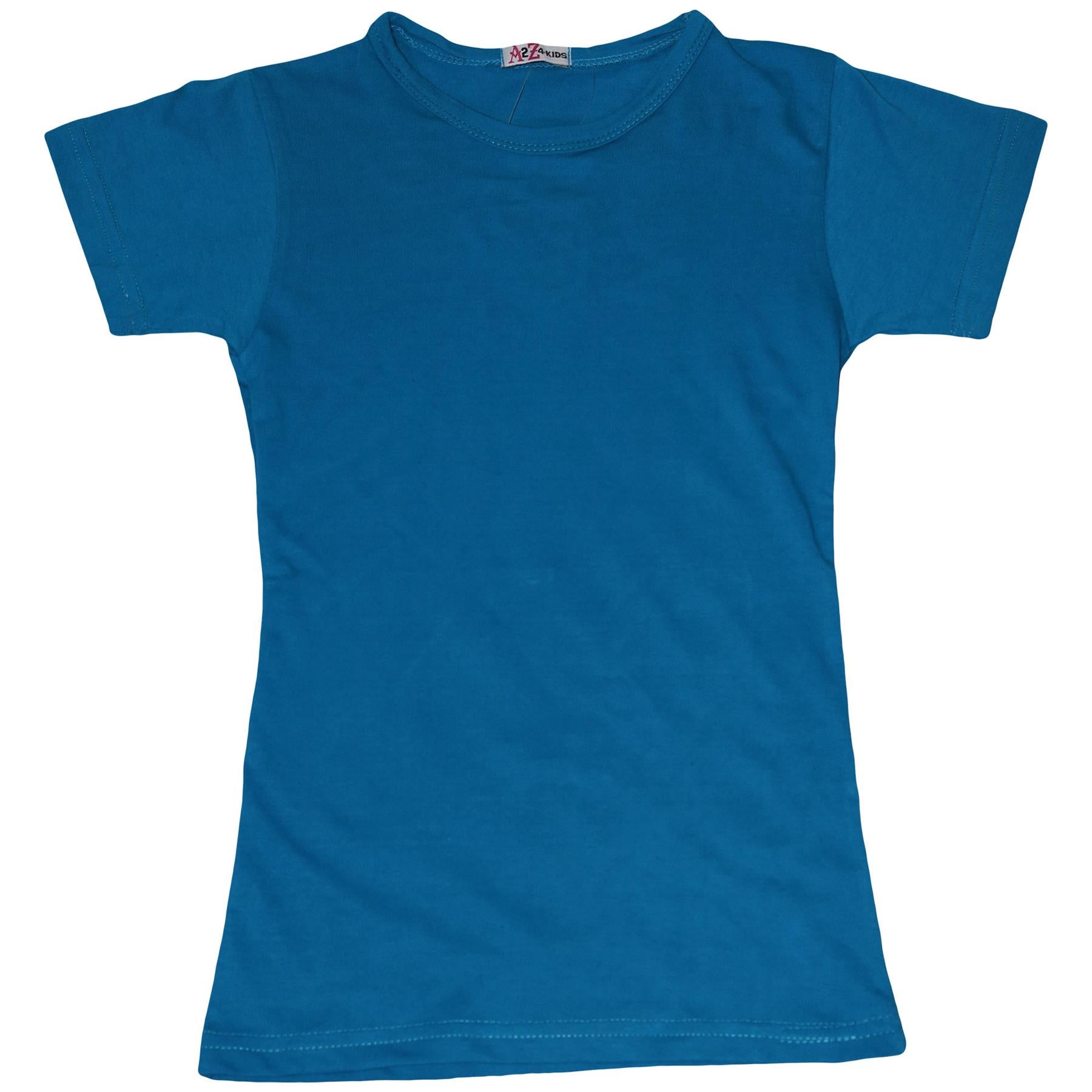 Girls 100% Cotton Plain School T Shirt