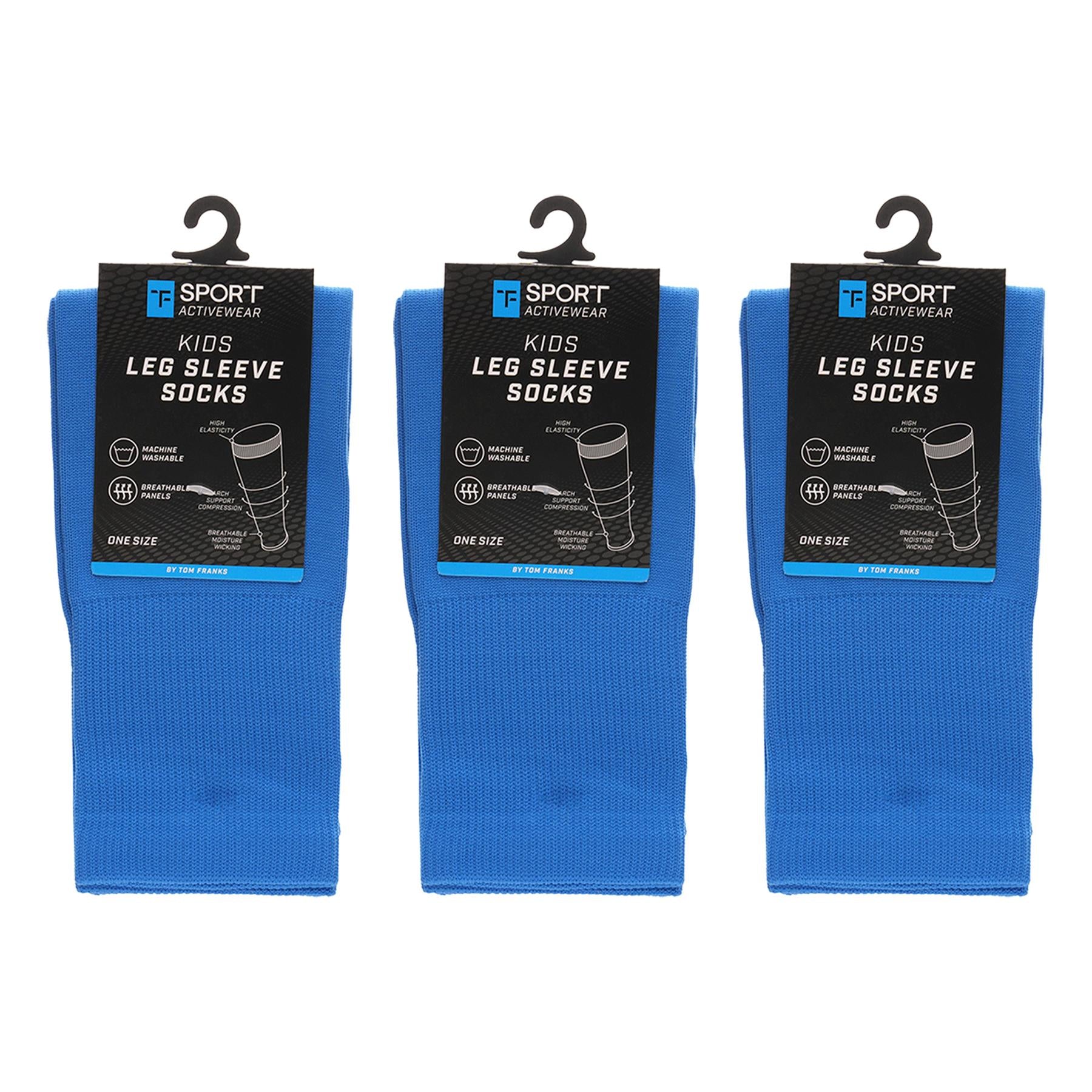 A2Z 4 Kids Unisex 3 Pack 40cm Football Sock Sleeves Sports Training Socks Sleeve