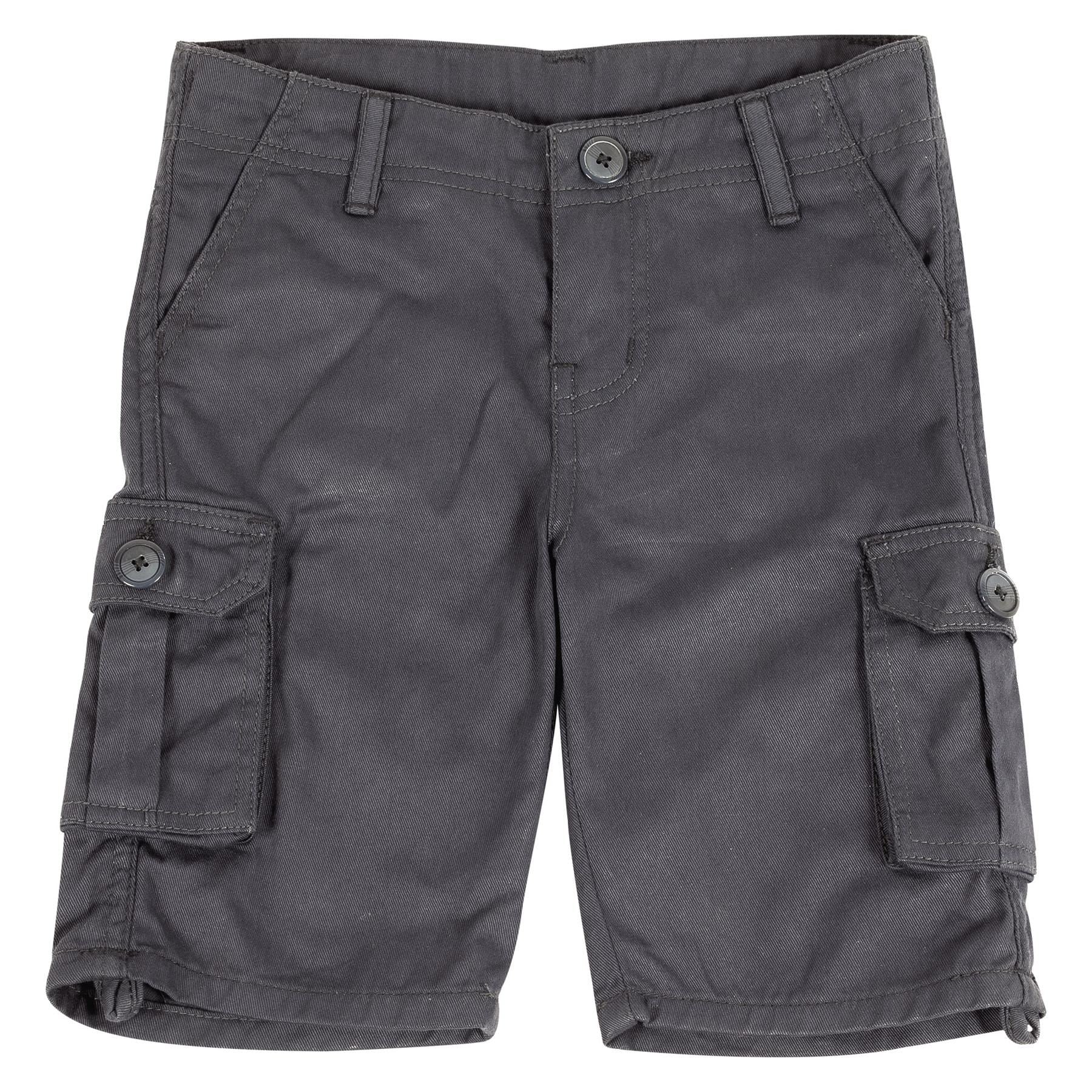 Kids Grey Summer Cargo Shorts For Boys
