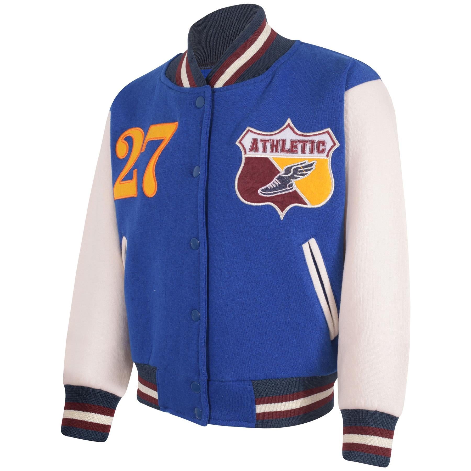 Kids Girls Boys Baseball Jacket Varsity Style Athletic Embroidered School Jacket