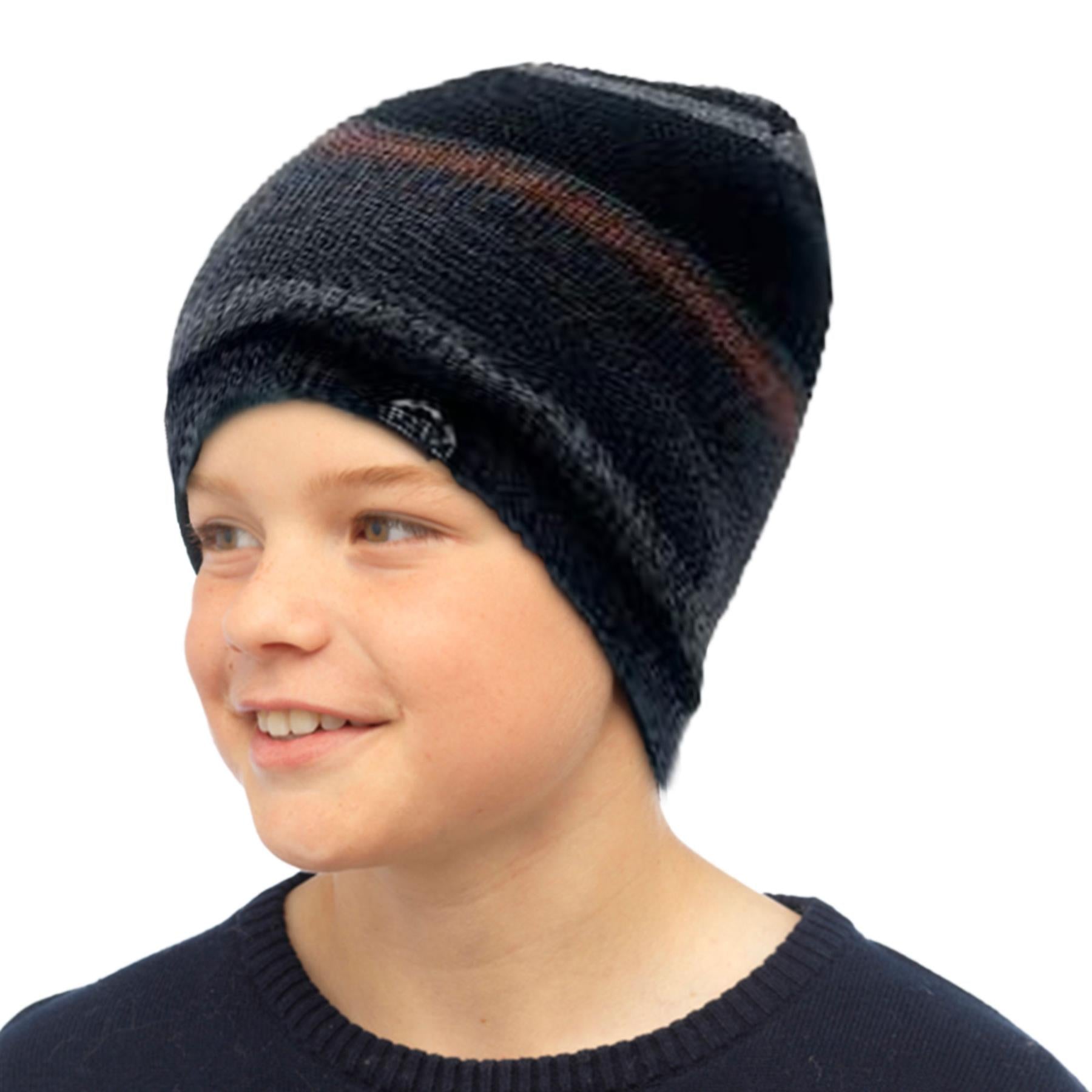 Kids Boys Hat 3 Pack Pro Hike Winter Warm Cosy Fashionable Indoor Outdoor Hats