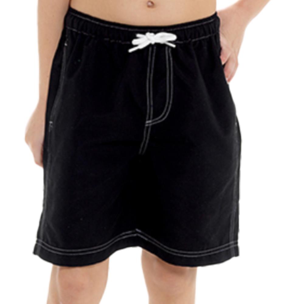 A2Z Kids Boys Beach Plain Swim Lightweight Contrast Thread Detail Boardshorts