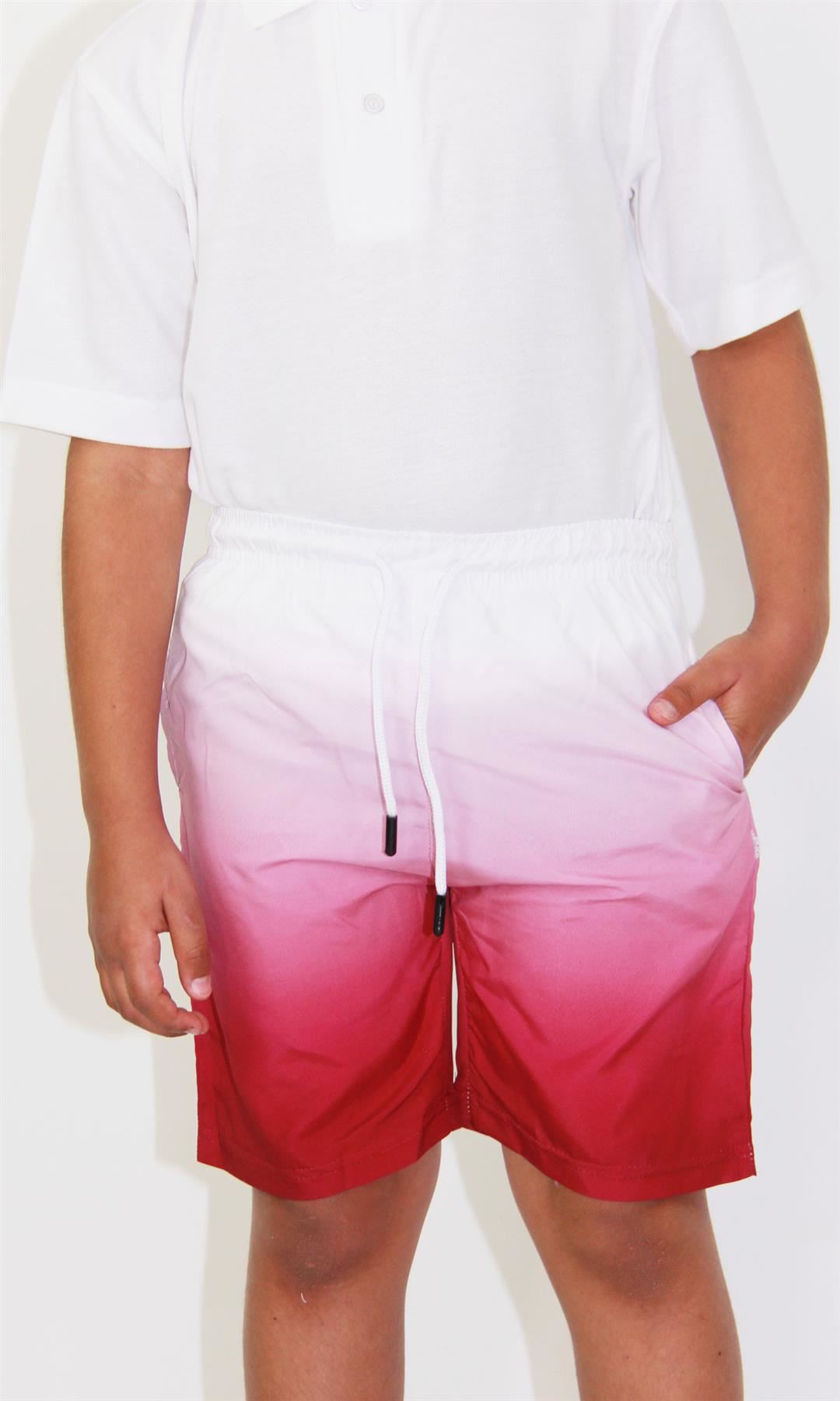 Kids Boys Gradient Colour Shorts Two Tone Fade New Summer Fashion Age 5-13 Years