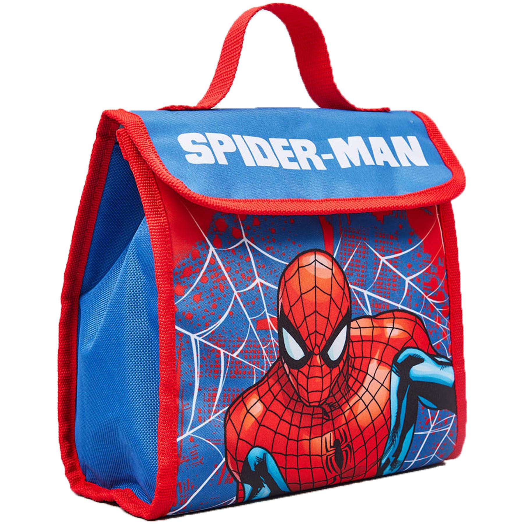 Officially Licensed Marvel Spiderman Insulated Lunch Bag With Hook-And-Loop