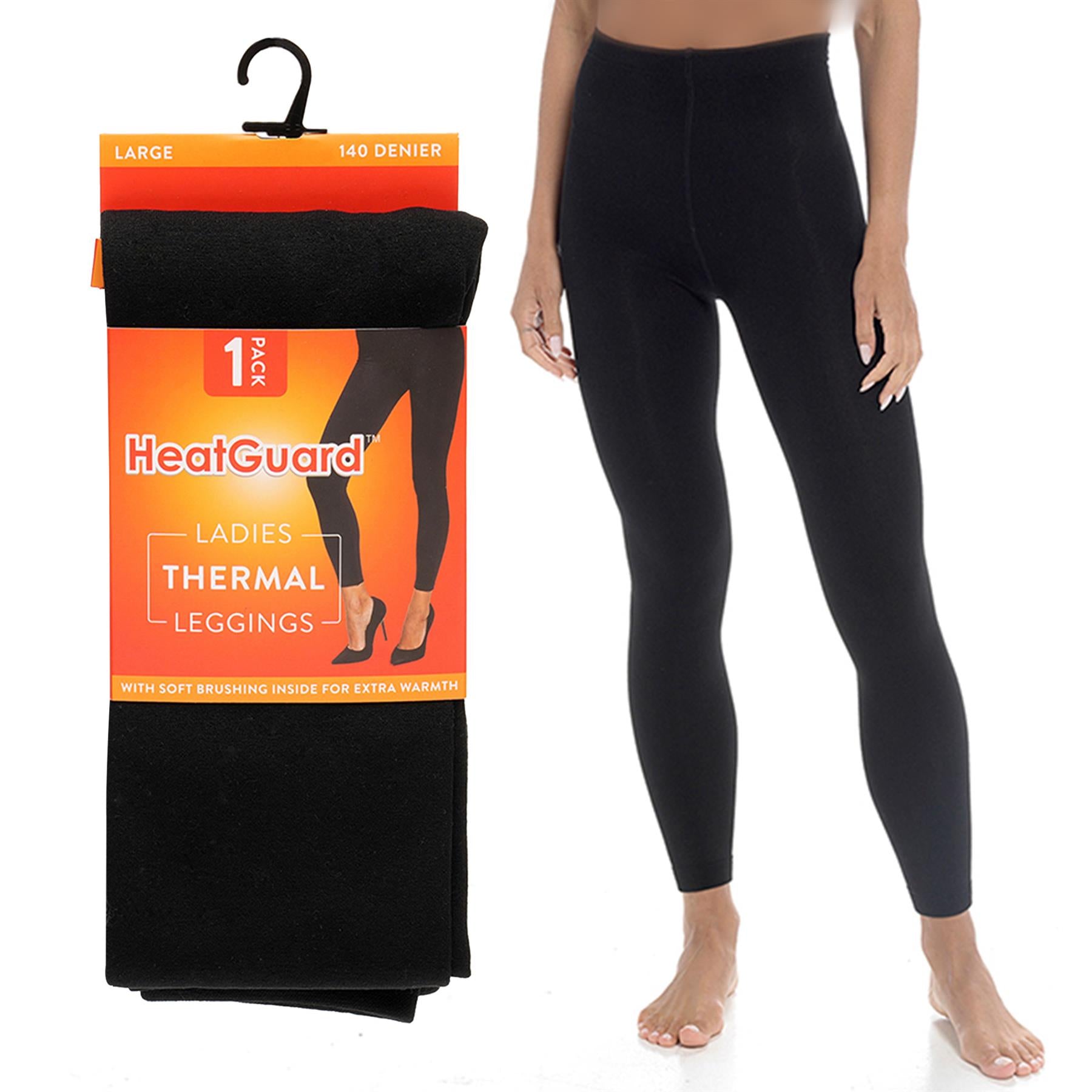 A2Z Ladies 3 Pack Thermal Legging Soft Elasticated Waist Winter Warm Leggings