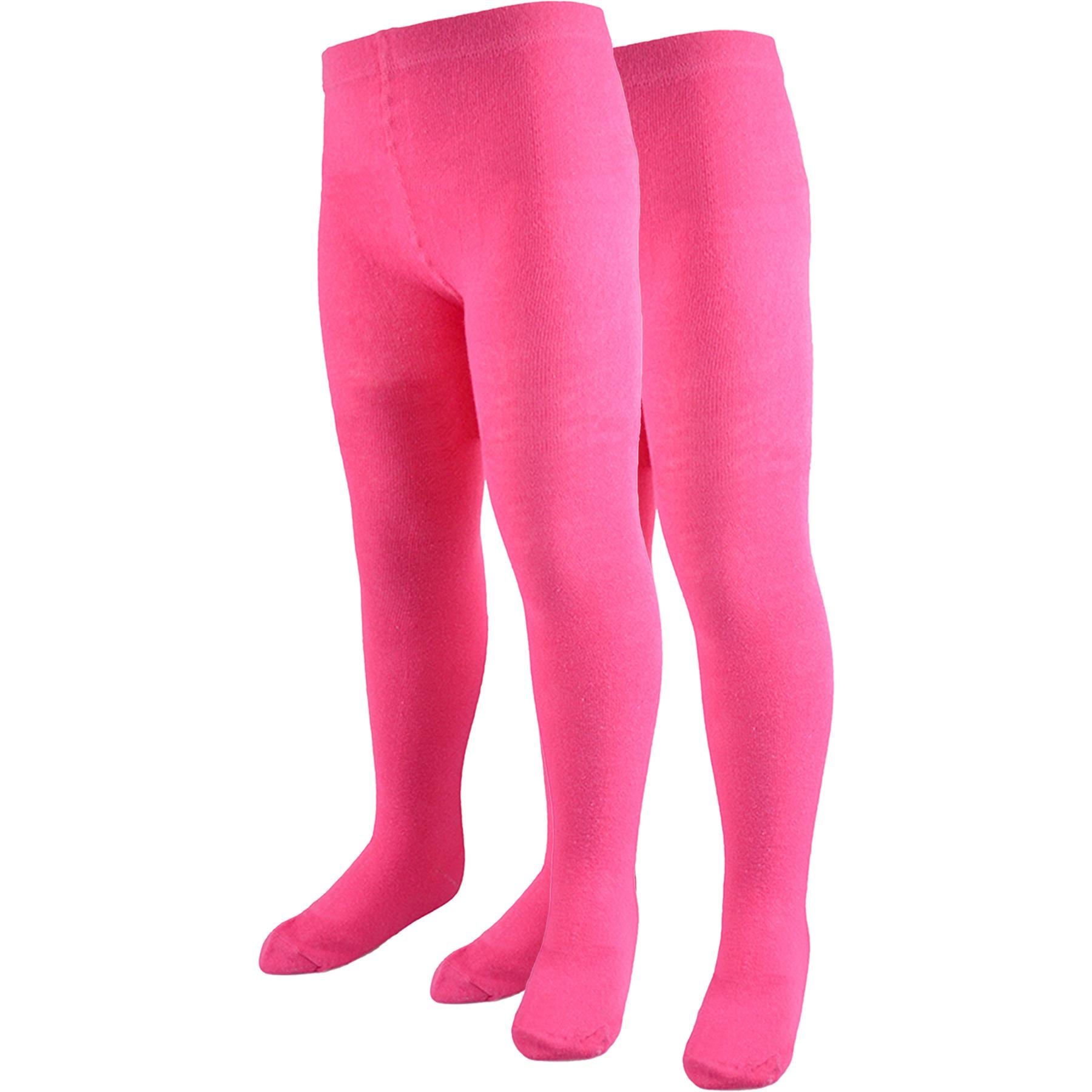 A2Z 4 Kids Girls 2 Pack Fleece Lined Thermal Tights Warm Cold Weather Leggings